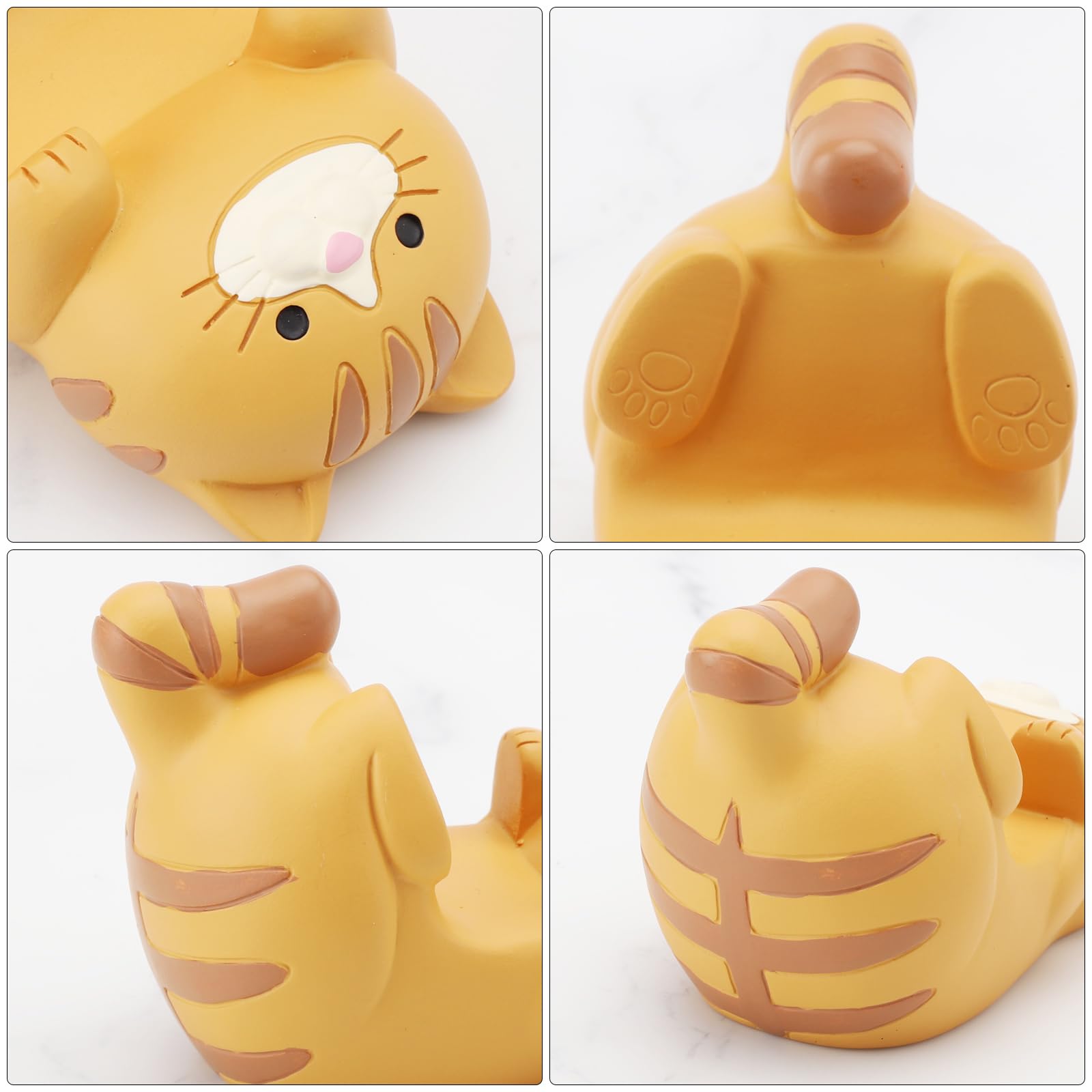 HENGBIRD 2-Pack Cute Cat Phone Stand Holder - Funny Cat Head Design Phone Stand for Desk, Table, Bedside - Universal Smartphone Holder for iPhone, Samsung, Google Pixel - Perfect for Watching Videos, Video Calls & Hands-Free Use - Ideal for Home Office, Travel & Bedroom - Great for Netflix, Zoom Meetings, TikTok Videos & Gaming - Durable Phone Stand for Desk Organizer & Nightstand Use