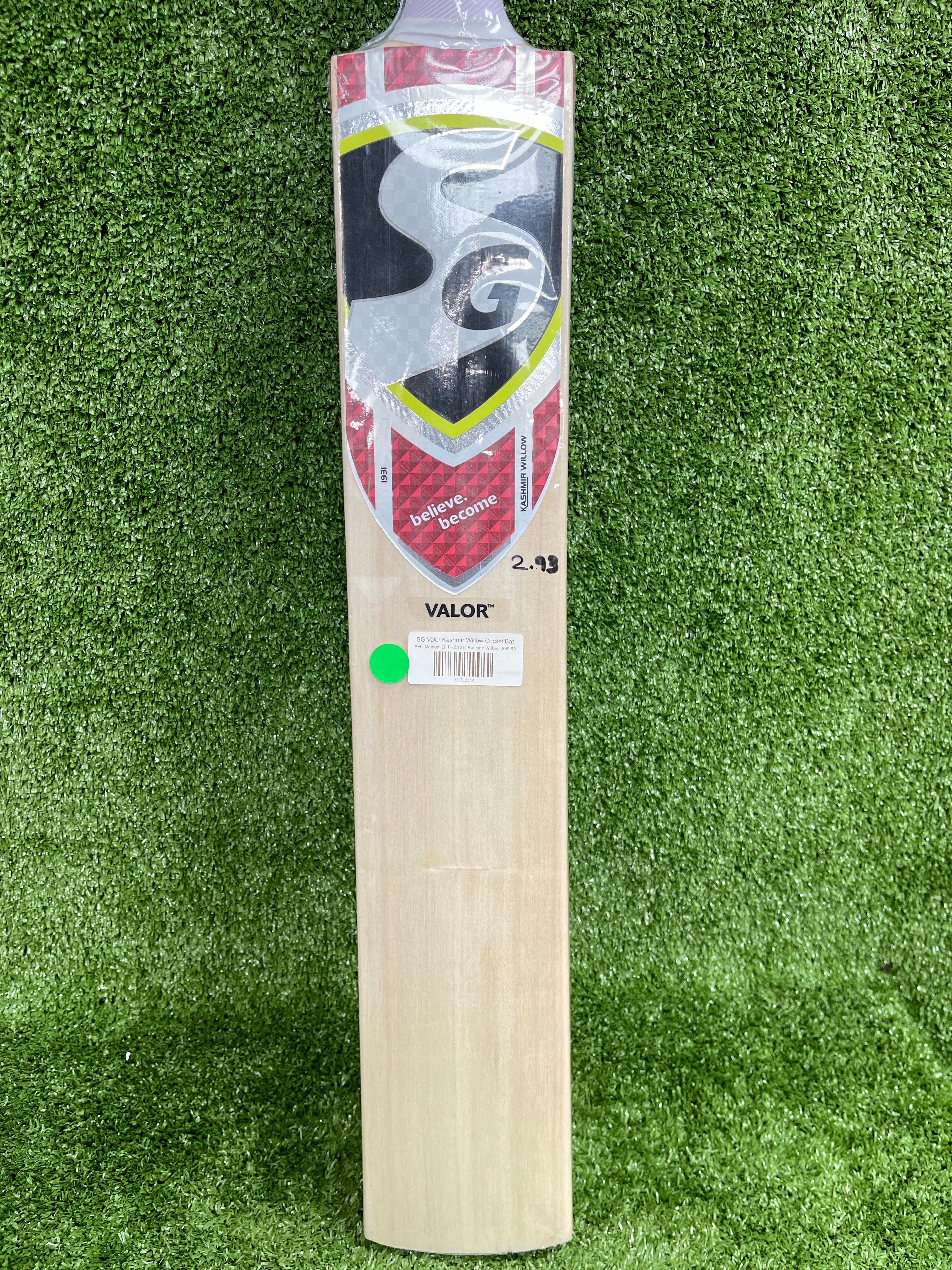 SG Valor Kashmir Willow Cricket Bat - Lightweight & Durable for Practice & Matches - Perfect for Beginners & Professionals in Cricket Training & Games