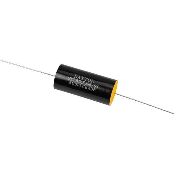 Dayton Audio DAC802PE 8.2uF 250V Polypropylene Film Capacitor - High Performance Audio Crossover & Speaker Upgrade for Home Theater & DIY Projects