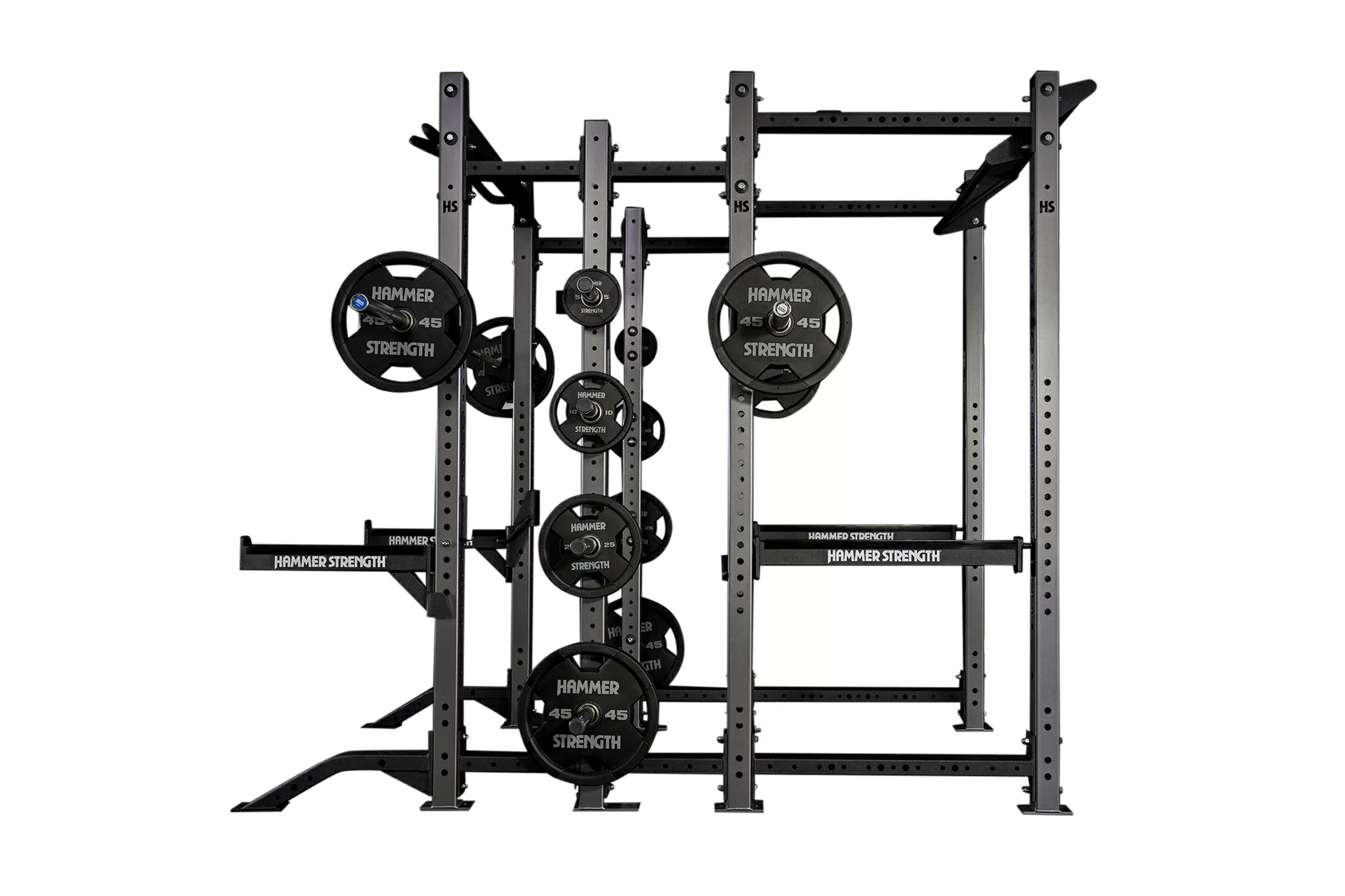 Hammer Strength HD Athletic NX Power Half Combo Rack - Heavy Duty Gym Equipment for CrossFit, Powerlifting & Home Workouts