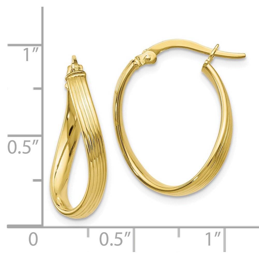10K Yellow Gold Hinged Tube Hoop Earrings - 23mm x 20mm | Classic Dainty Everyday Jewelry for Women | Perfect for Work, Date Night & Special Occasions