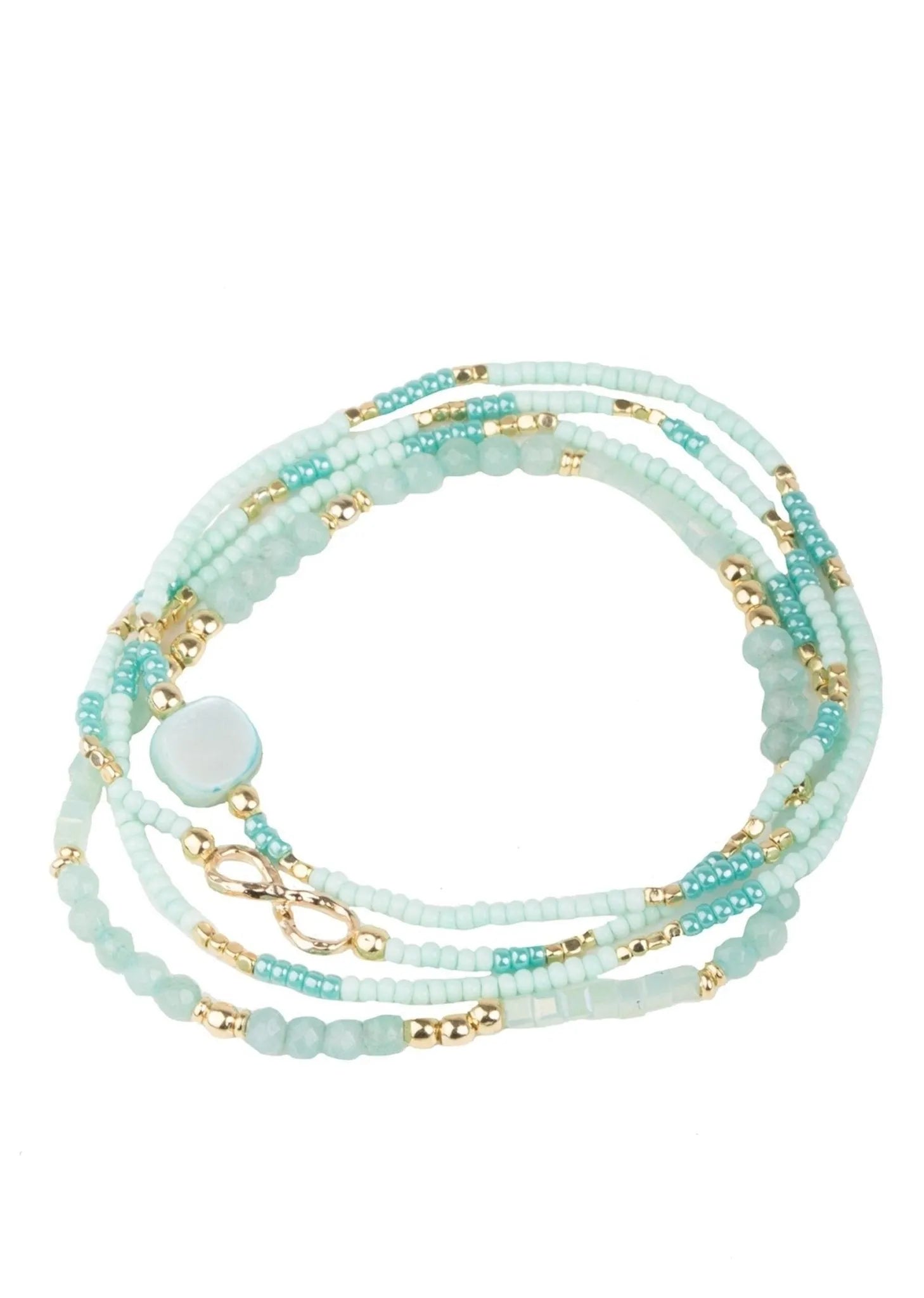 Infinity Beaded Bracelet Set for Women - Elegant Adjustable Crystal Charm Bracelets, Boho Chic Jewelry Gift for Her - Perfect for Parties, Weddings & Everyday Wear