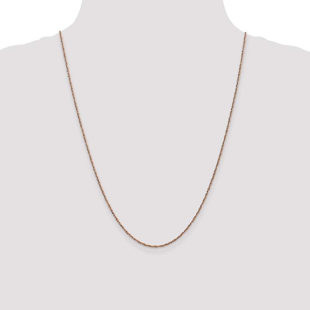 14K Rose Gold 1.7mm Ropa Chain Necklace for Women - 24 Inch Length, Dainty & Elegant Jewelry - Perfect for Everyday Wear, Gifts & Special Occasions