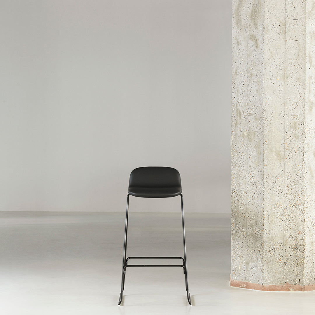 Just Bar Stool with Back - Fully Upholstered Bar Height Stool for Kitchen Island, Home Bar & Breakfast Nook - Comfortable & Stylish Seating Solution
