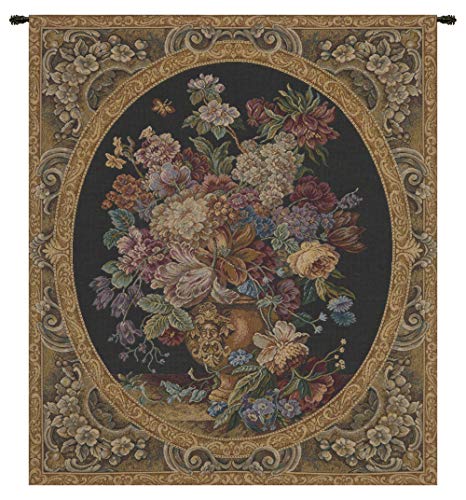 Floral Composition In Vase Dark Green