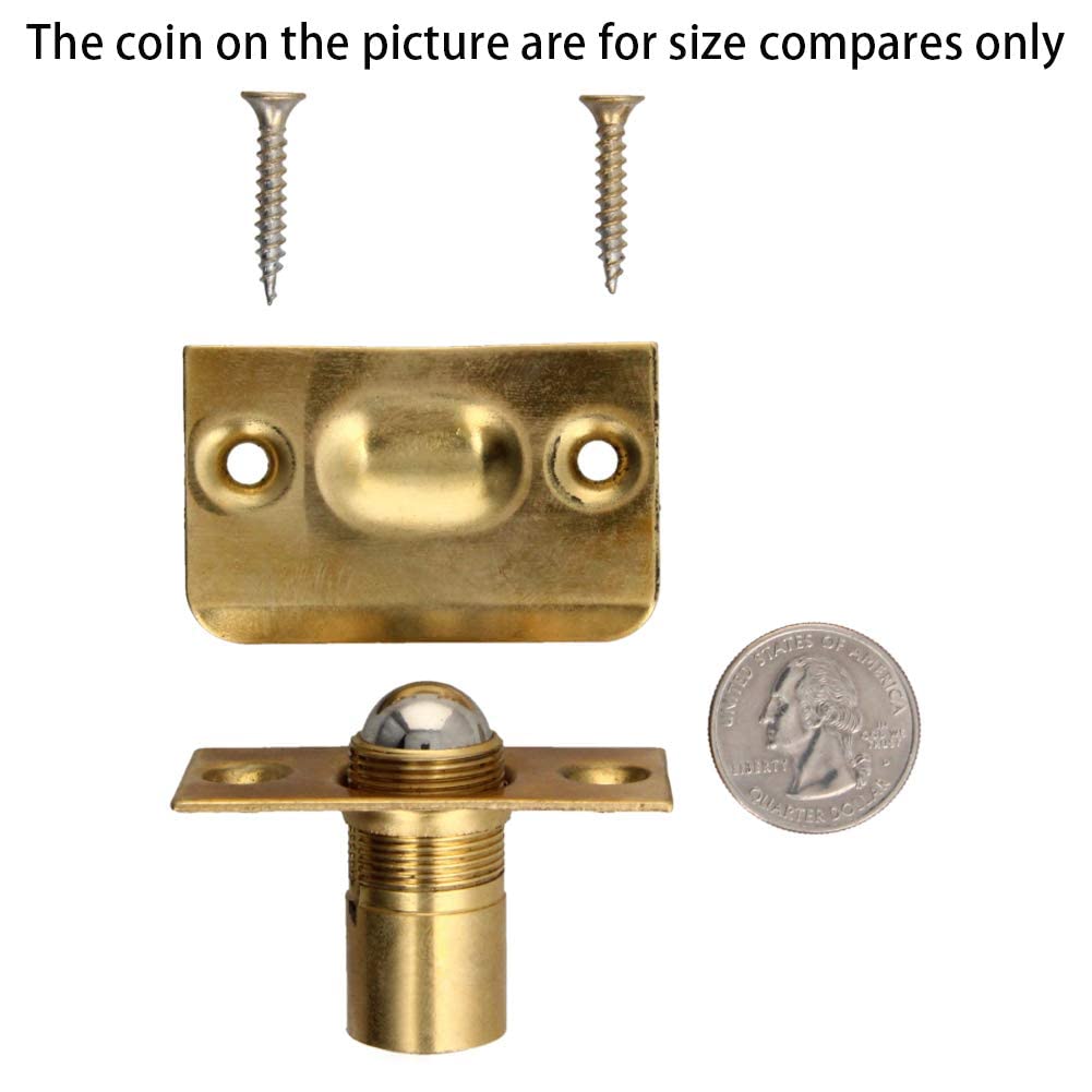 5-Pack Copper Cabinet Door Catches with Strike Screws - 2.13