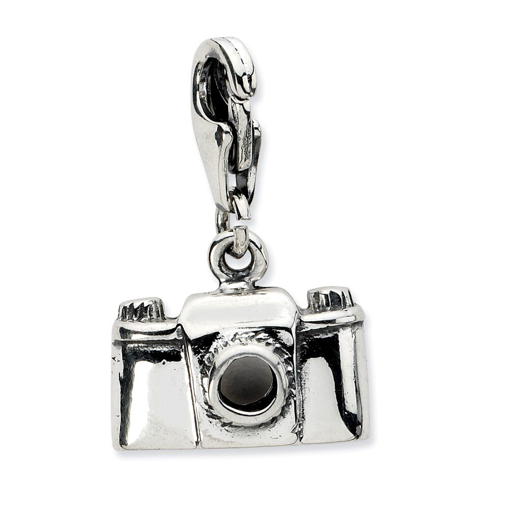 Vintage Antique Camera Charm Pendant - Sterling Silver with Lobster Clasp | Perfect for Necklaces, Bracelets & DIY Jewelry Making