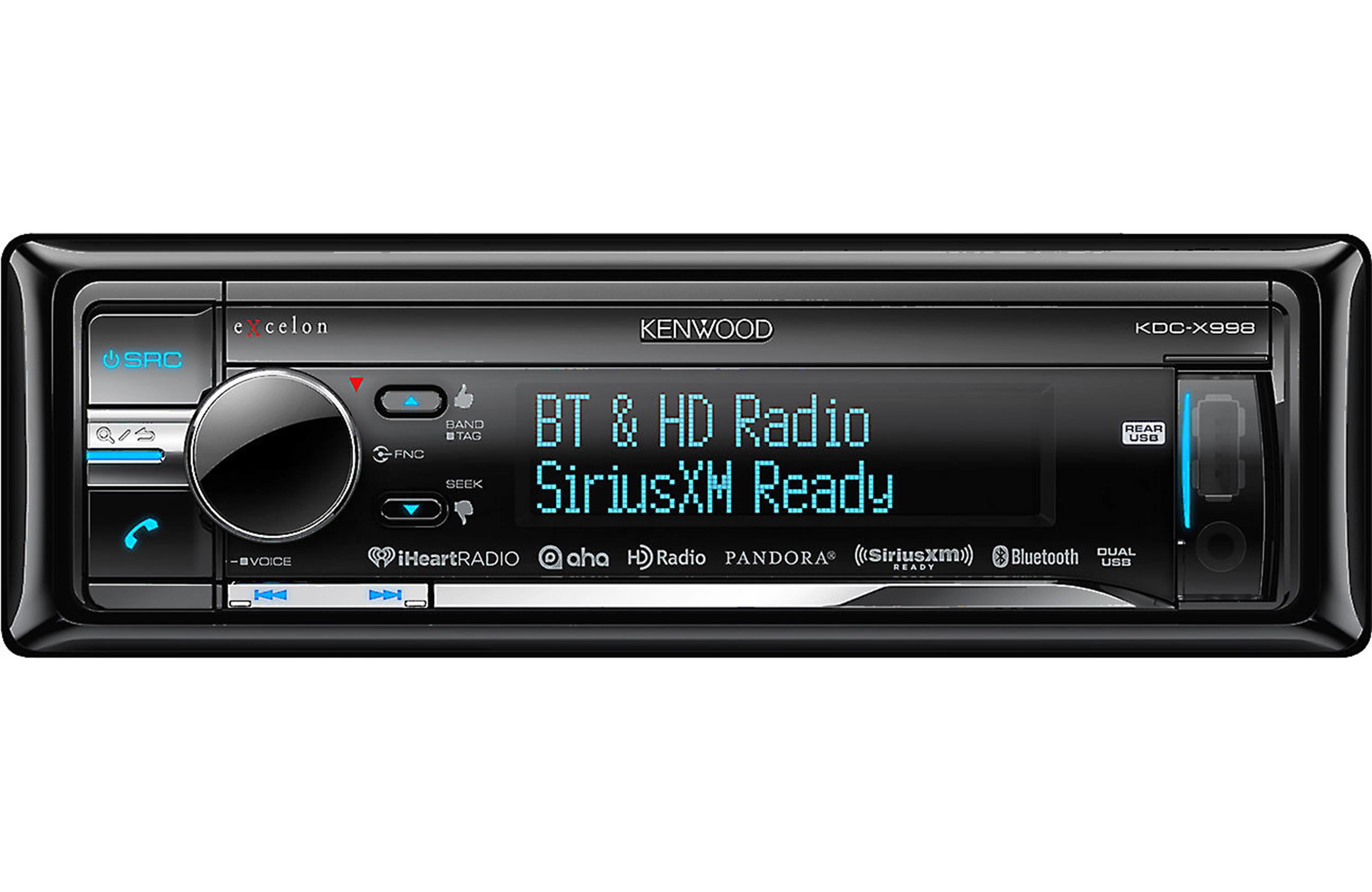 Kenwood Excelon KDC X998 CD Receiver with Built-In Bluetooth, HD Radio & USB | Premium Car Audio System for Road Trips & Daily Commutes