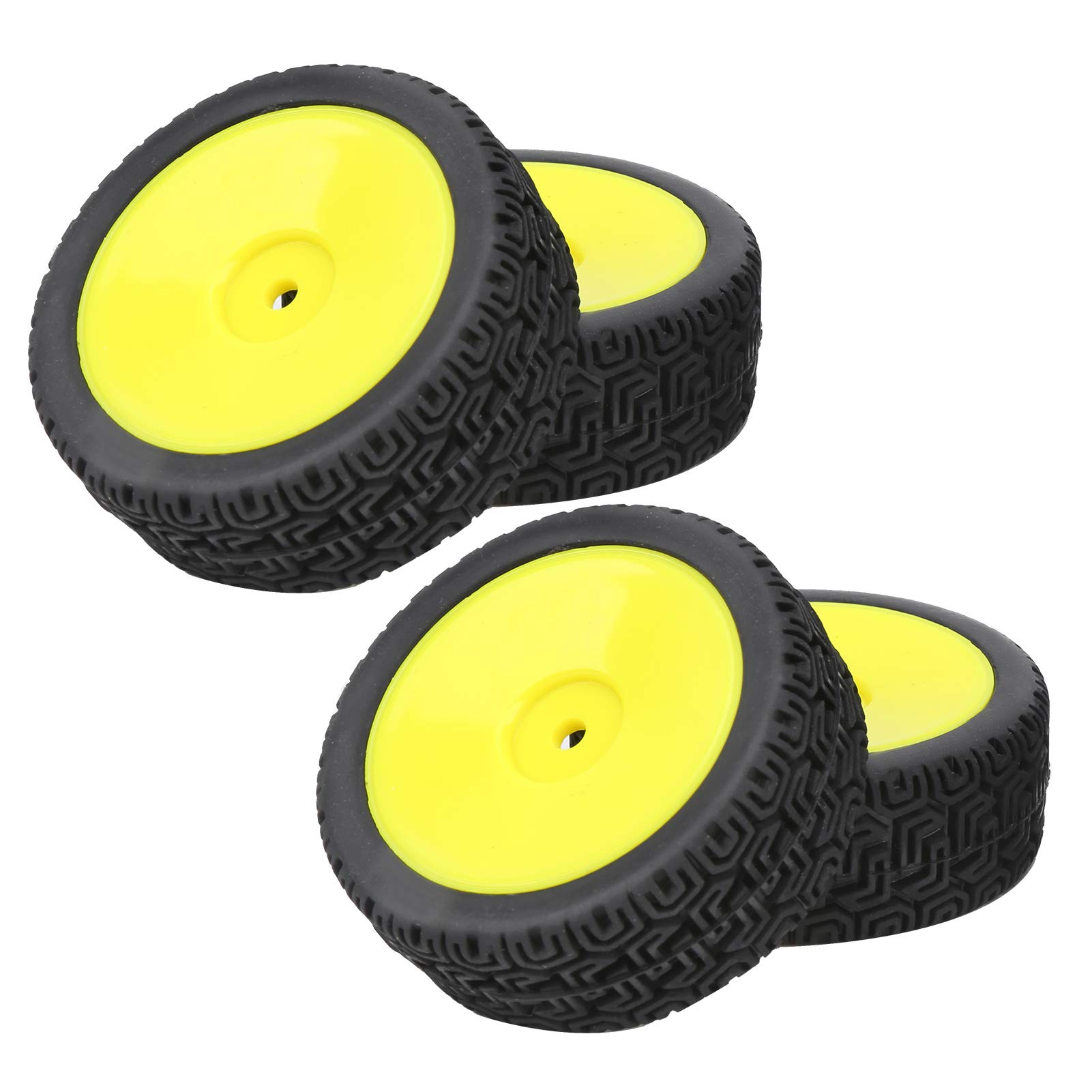 1/10 Scale RC Flat Car Tires - 4Pcs Durable Rubber Tires for RC Cars & Toy Vehicles - Perfect for Off-Road Racing, Drifting and RC Car Upgrades