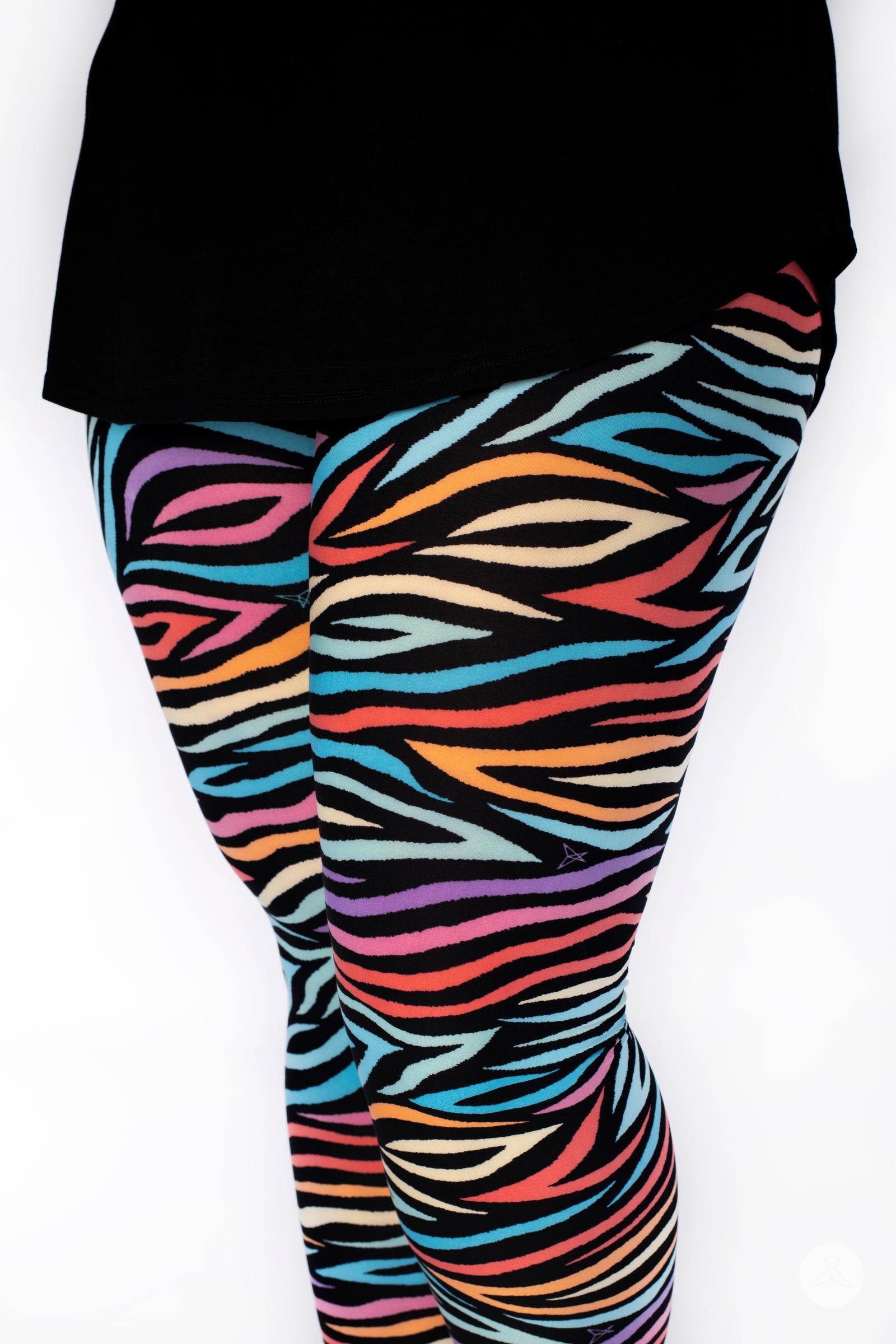 Just My Stripe Crops - Women's High Waisted Yoga Pants with Side Pockets for Workout, Running & Lounge Wear - Comfortable Stretchy Athletic Leggings for Gym & Casual Outfits
