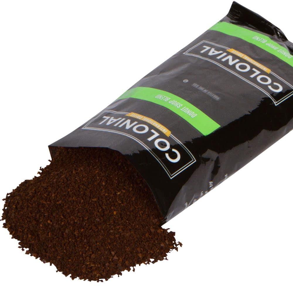Premium Donut Shop Blend Medium Roast Pre-Ground Coffee Packets (2.5 oz, Pack of 32) - Bulk Single Serve Bags for Drip Coffee Makers - Perfect for Office, Home & Camping Brewing