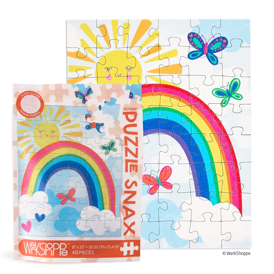 Sunny Rainbow 48 Piece Puzzle Snax - Fun & Educational Jigsaw Puzzle for Kids Ages 3-5 | Perfect for Birthday Gifts, Classroom Activities & Family Game Night
