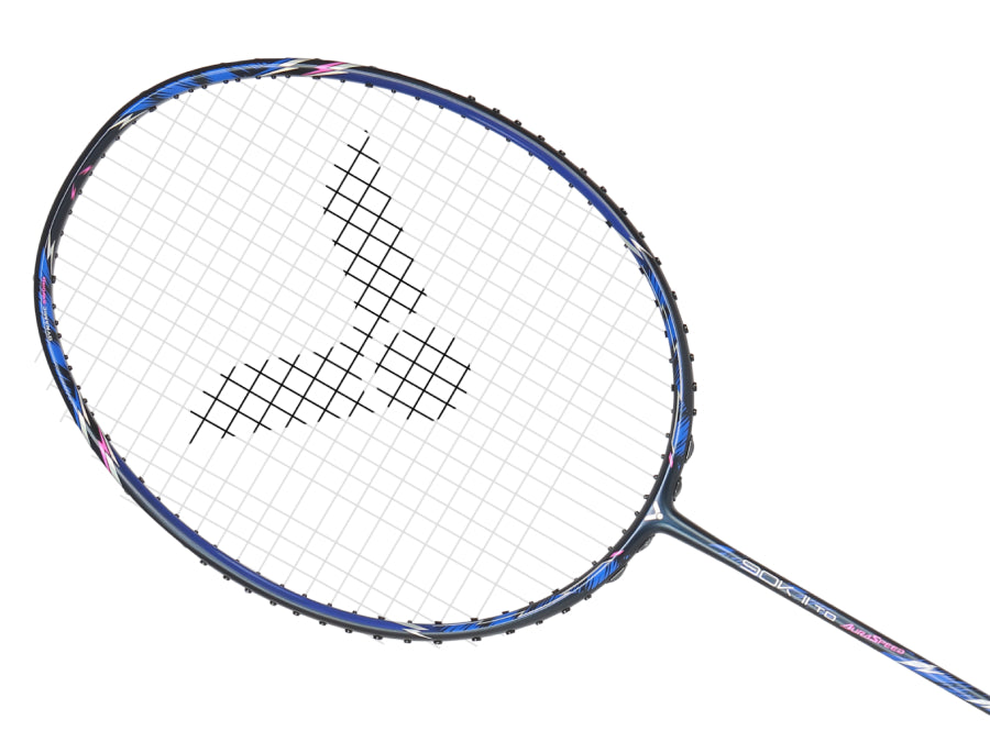 Victor Auraspeed 90K II TD B Unstrung Badminton Racket - Professional Carbon Fiber Shuttlecock Racket for Tournament & Training - Perfect for Singles/Doubles Play & Advanced Players