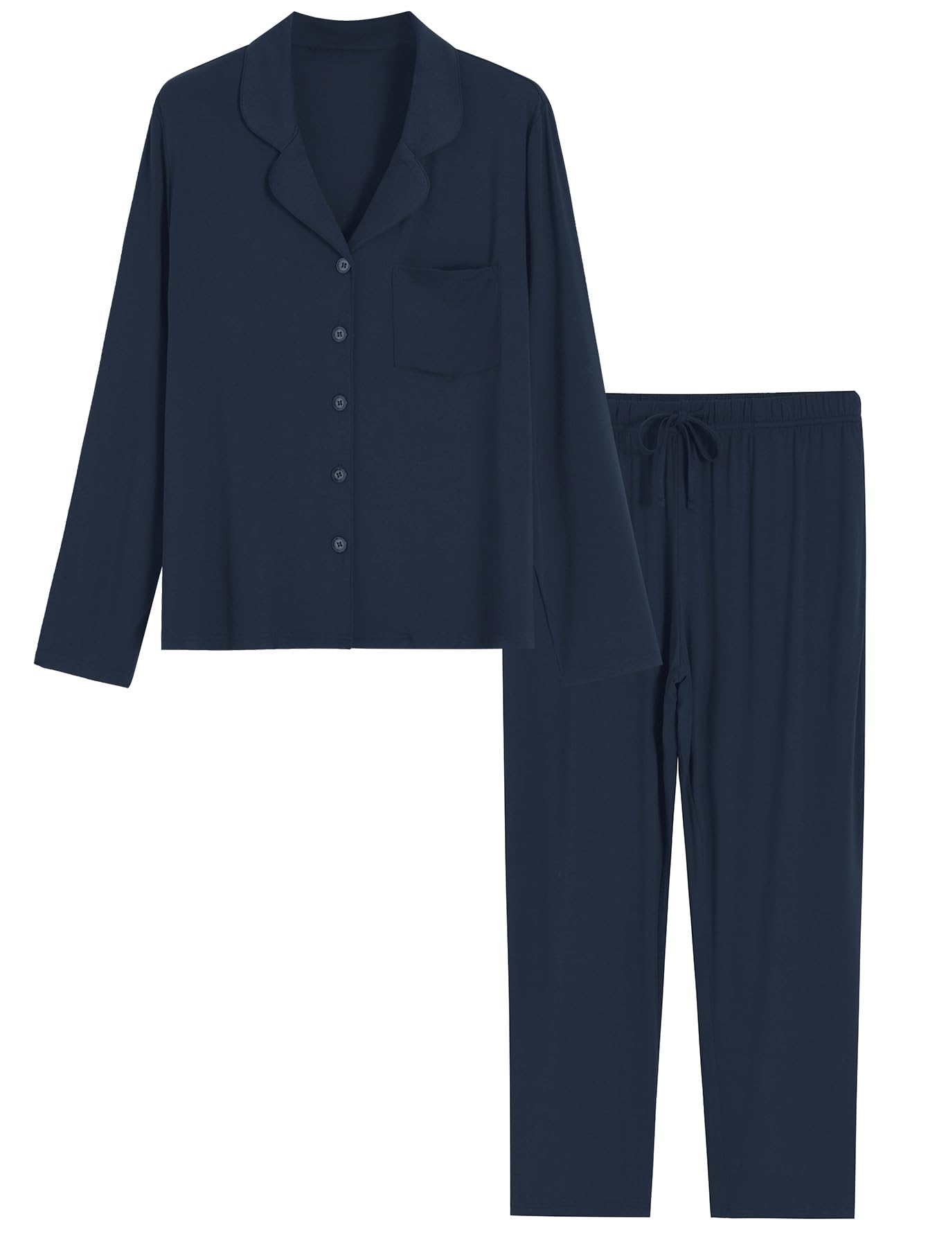 Women's Petite Pajama Set - Soft Short Sleeve Top & Comfy Pants for Sleepwear, Lounge & Travel - Perfect for Petite Women (S-XXL)