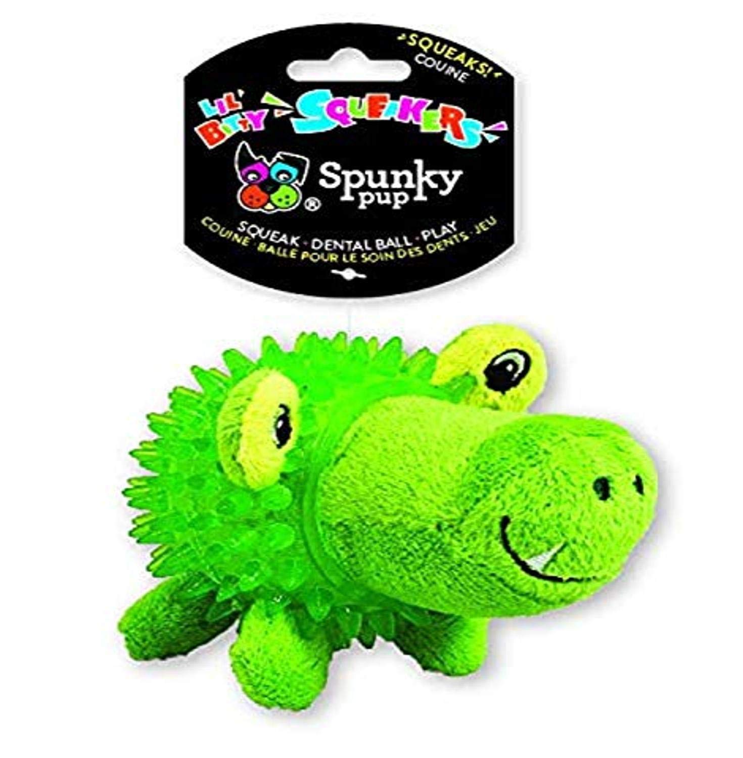 Spunky Pup Lil' Bitty Squeakers Dog Toy - Small Dog Chew Toy with Ball Squeaker, Alligator Shape for Puppies & Small Breeds | Perfect for Indoor Play, Training & Teething Relief