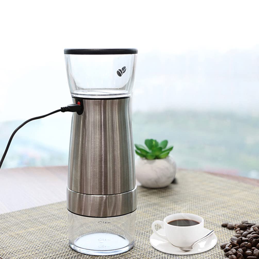Premium Veemoon Electric Coffee Grinder - Conical Burr Mill for Fresh Ground Beans, Quiet & Fast, Perfect for Home, Kitchen, Office & Travel - Essential Coffee Machine Accessory for Espresso, French Press & Drip Coffee Makers