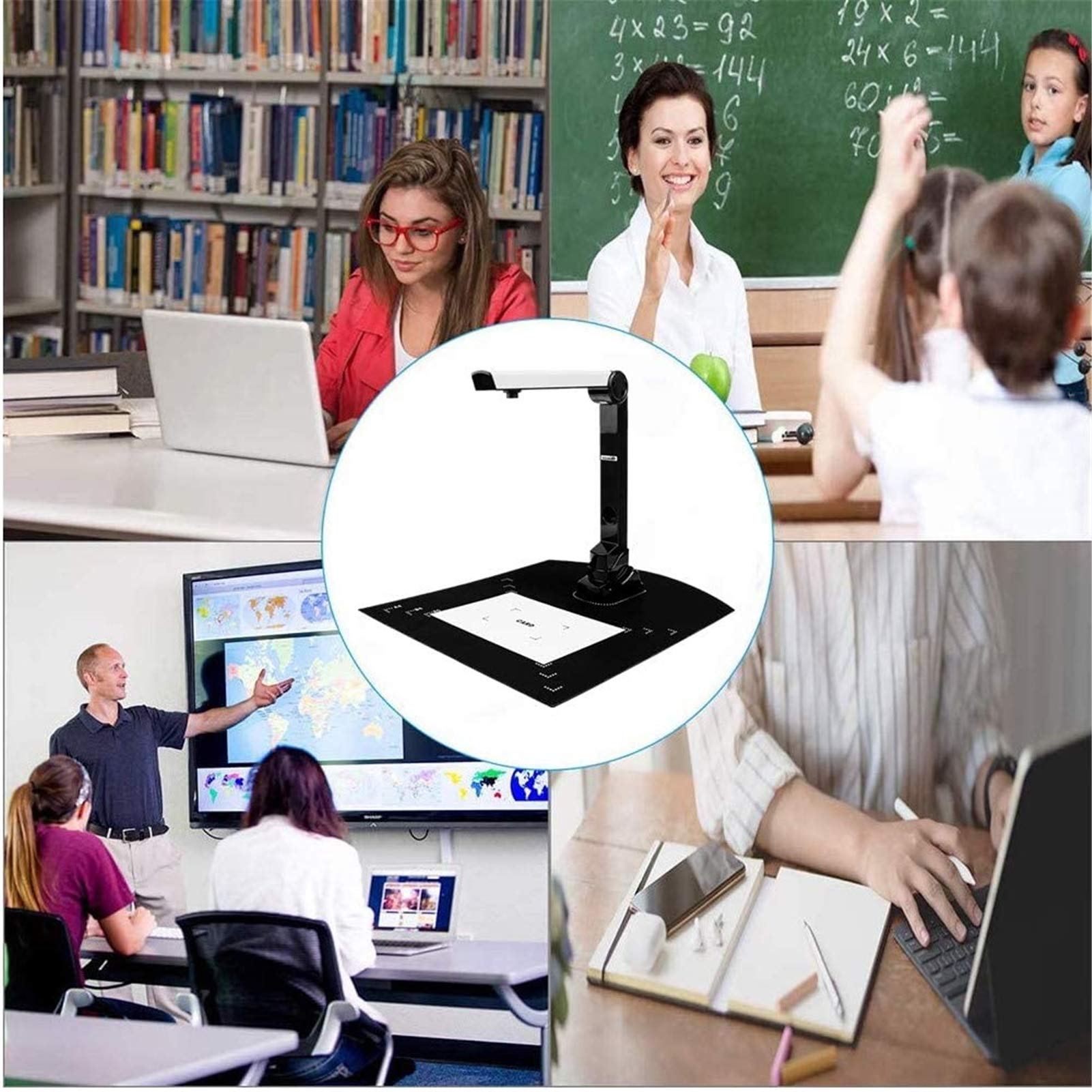 Portable USB HD A4 Document Camera Scanner for Laptop & PC - MytaYt Visualizer with OCR for Online Teaching, Training, Scan Snap - Perfect for Remote Learning, Webinars & Document Digitization