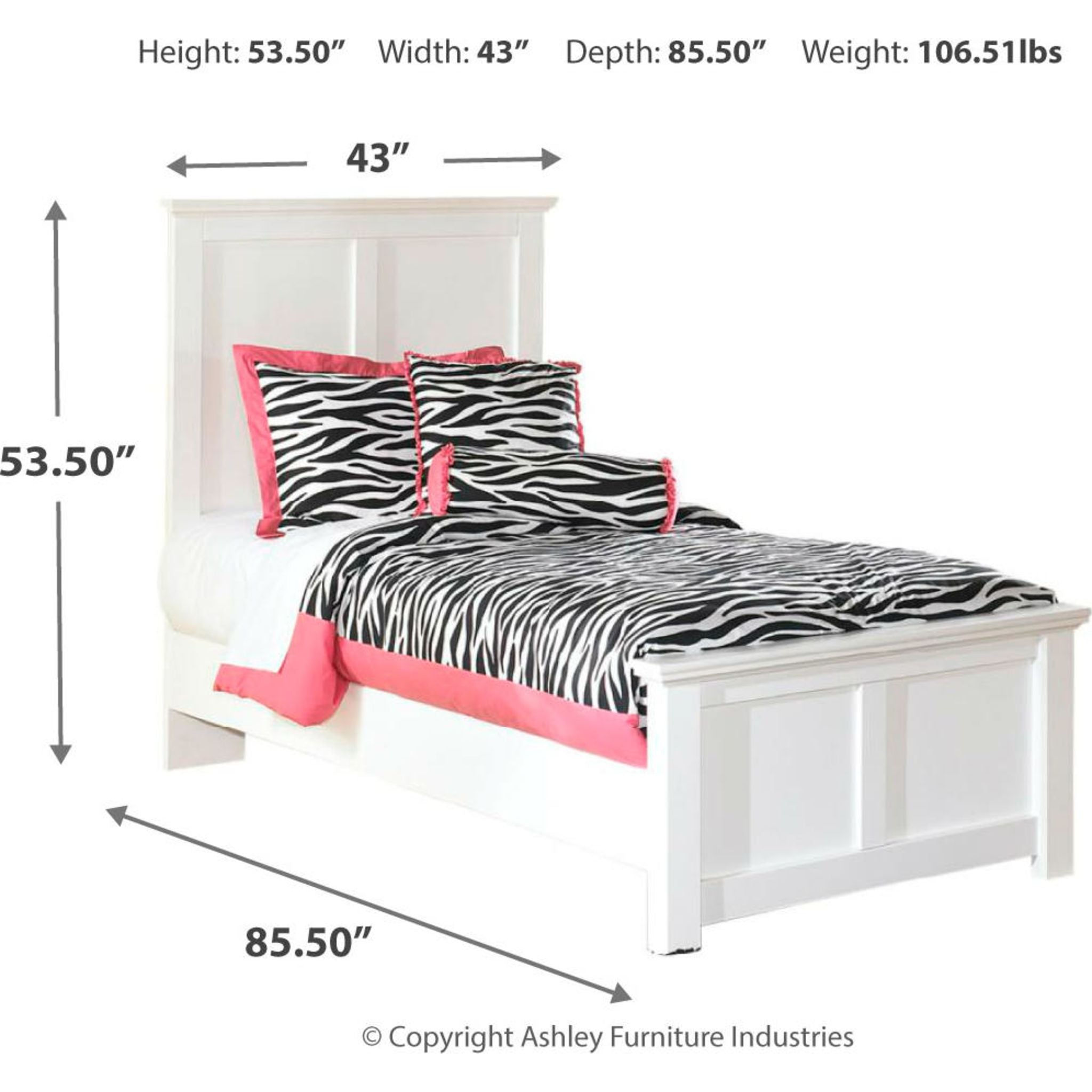 Bostwick Shoals Panel Bed - Queen Size White Wooden Bed Frame with Upholstered Headboard | Perfect for Modern Bedroom, Guest Room & Master Suite Decor