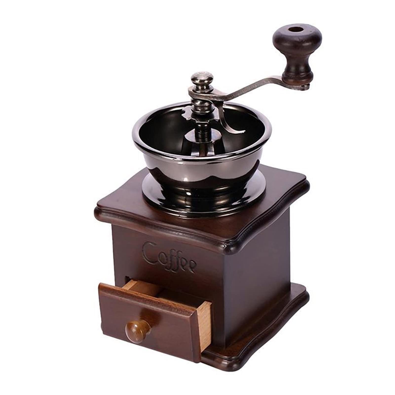 Premium Manual Coffee Grinder - Retro Hand Crank Coffee Bean Mill with Ceramic Burrs for Espresso, French Press & Pour Over | Perfect for Home, Office & Travel Brewing