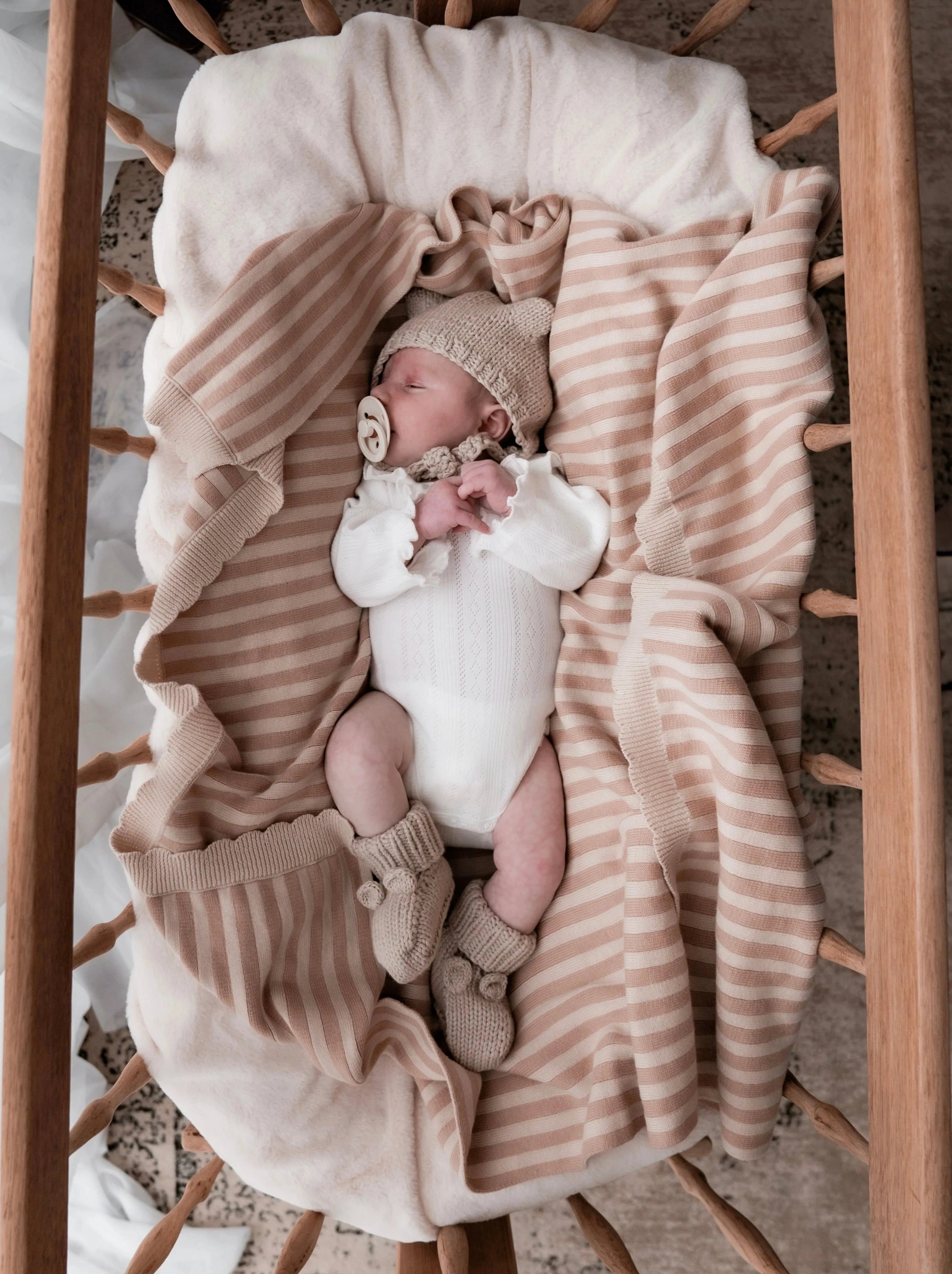 Pop Ya Tot Organic Cotton Baby Blanket - Soft & Hypoallergenic - Blush Carnival - Perfect for Nursery, Swaddling & Stroller Use
