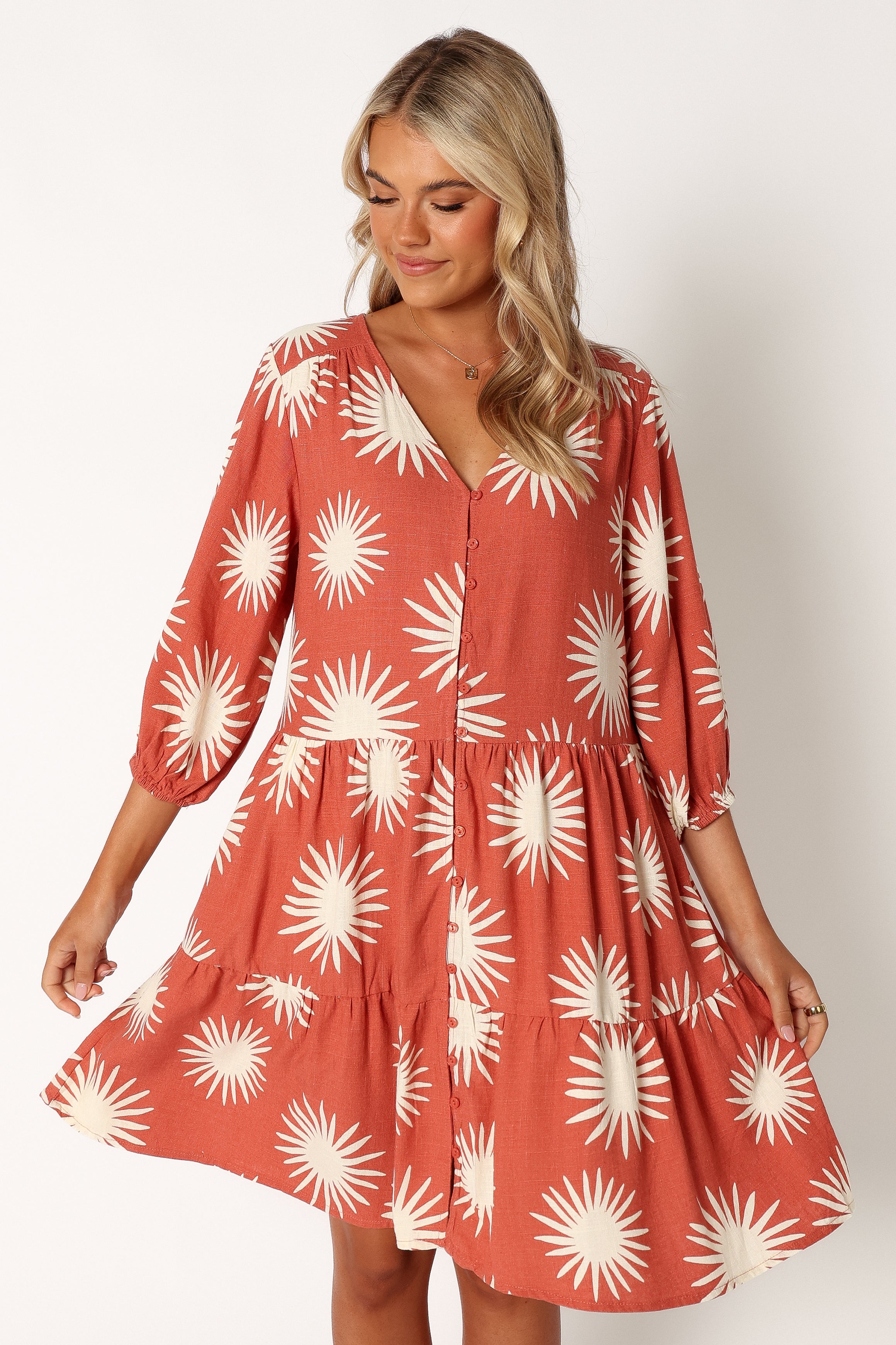 Bennet Long Sleeve Mini Dress with Floral Print - Elegant Party, Date Night & Casual Wear for Women