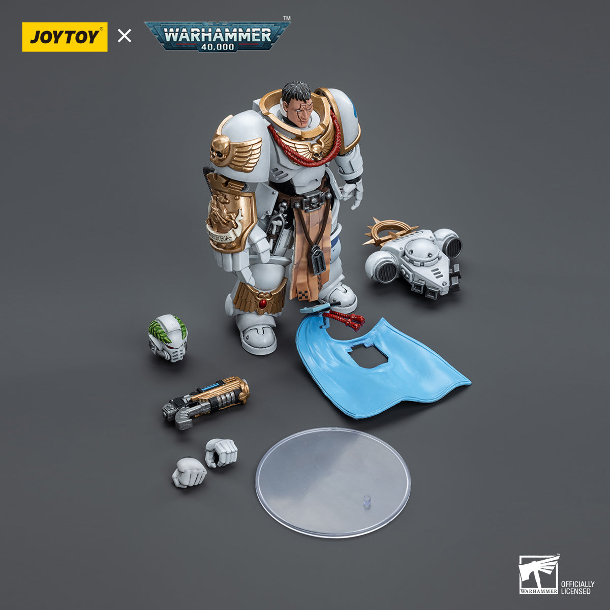 1/18 JOYTOY Warhammer 40K Space Marines White Consuls Intercessors Action Figure Set (3pcs) - Perfect for Collectors, Wargaming, and Tabletop Battles