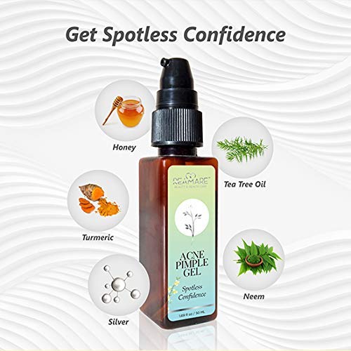 Reamare Acne Pimple Treatment Gel with Nano Silver Technology | Fast-Acting Spot Treatment for Clear Skin | Perfect for Teen & Adult Acne Care at Home or Travel