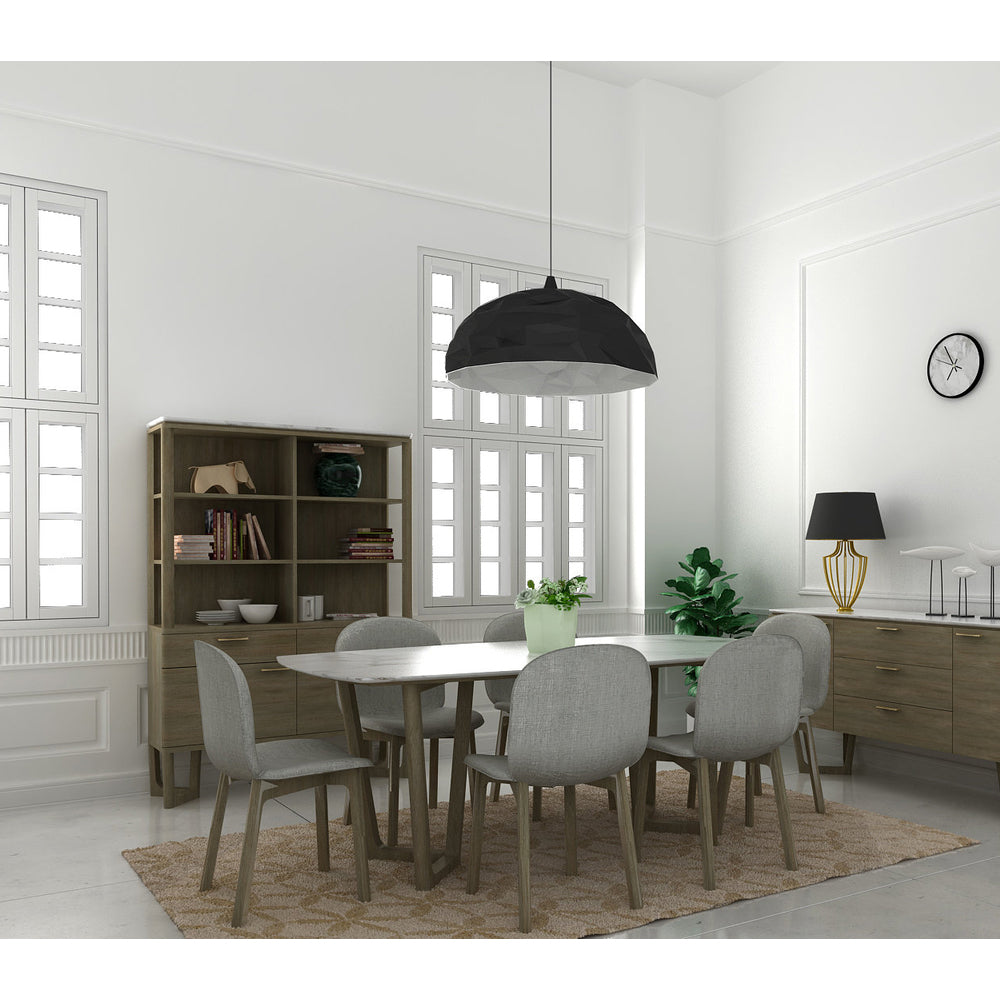 83 Inch Rectangle Marble Top Dining Table - Modern Aura Collection | Perfect for Formal Dining Rooms, Kitchen Islands & Luxury Home Decor