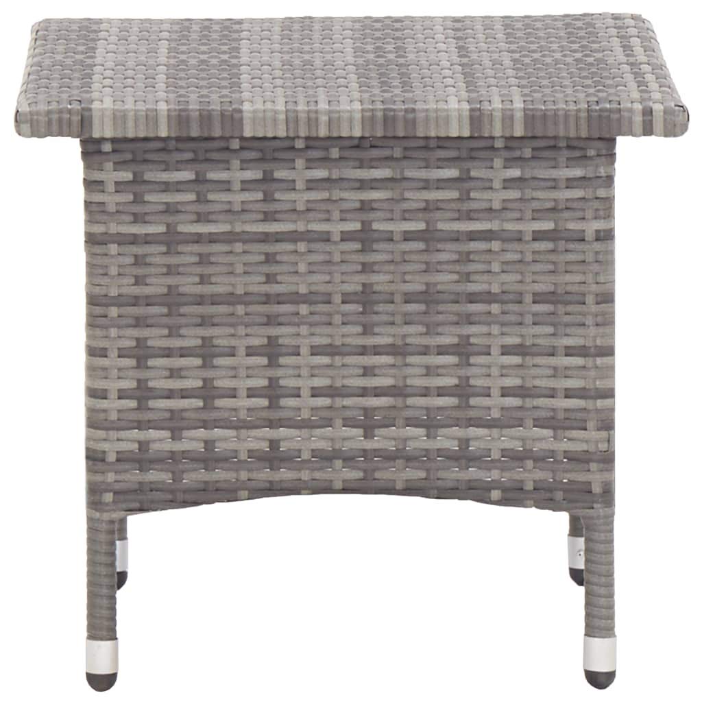 Premium Poly Rattan Outdoor Side Table - 19.7