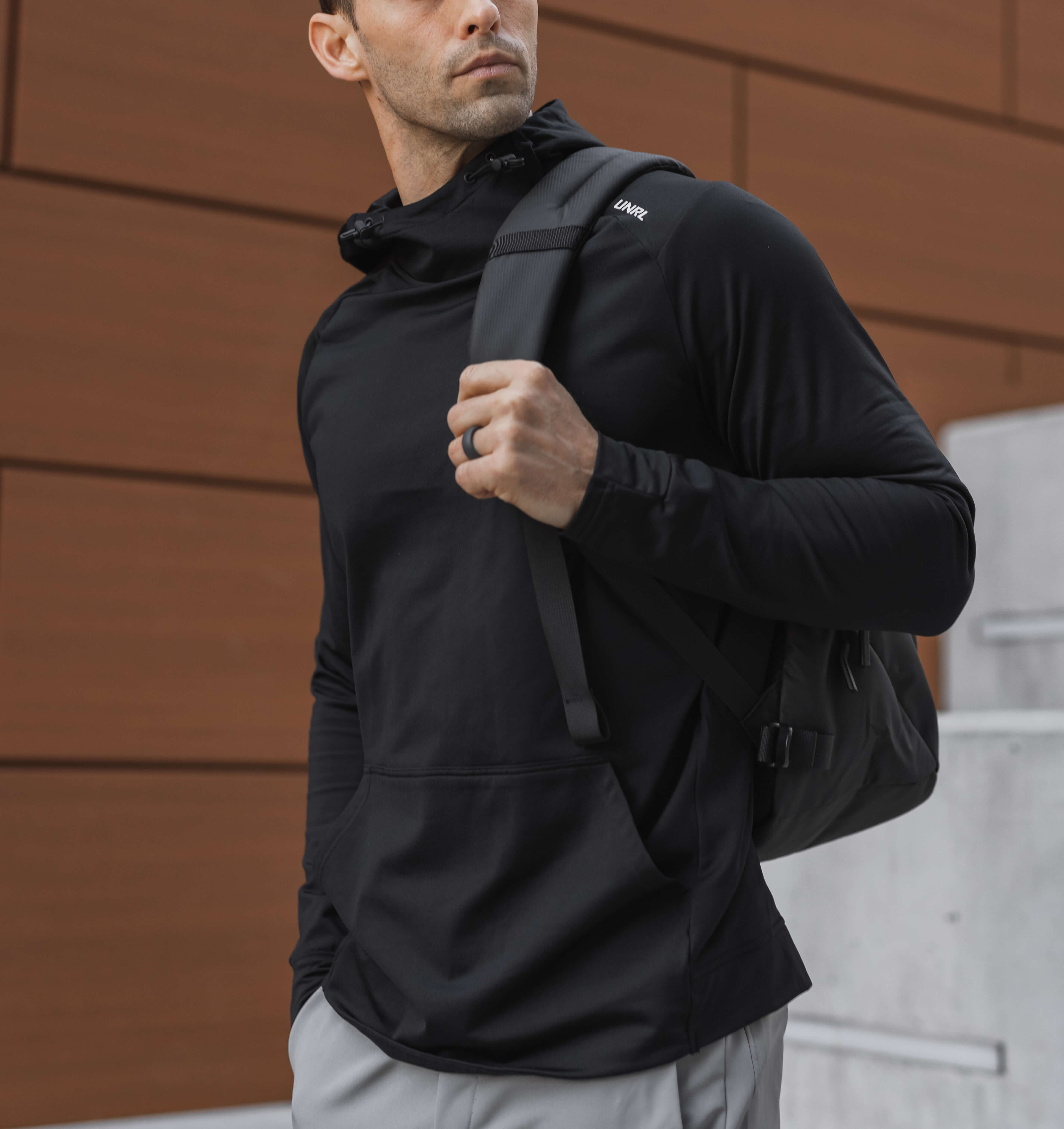 UNRL Crossover Hoodie II - Premium Men's Zip Up Hooded Sweatshirt for Streetwear & Athleisure | Gym, Running, Casual Wear