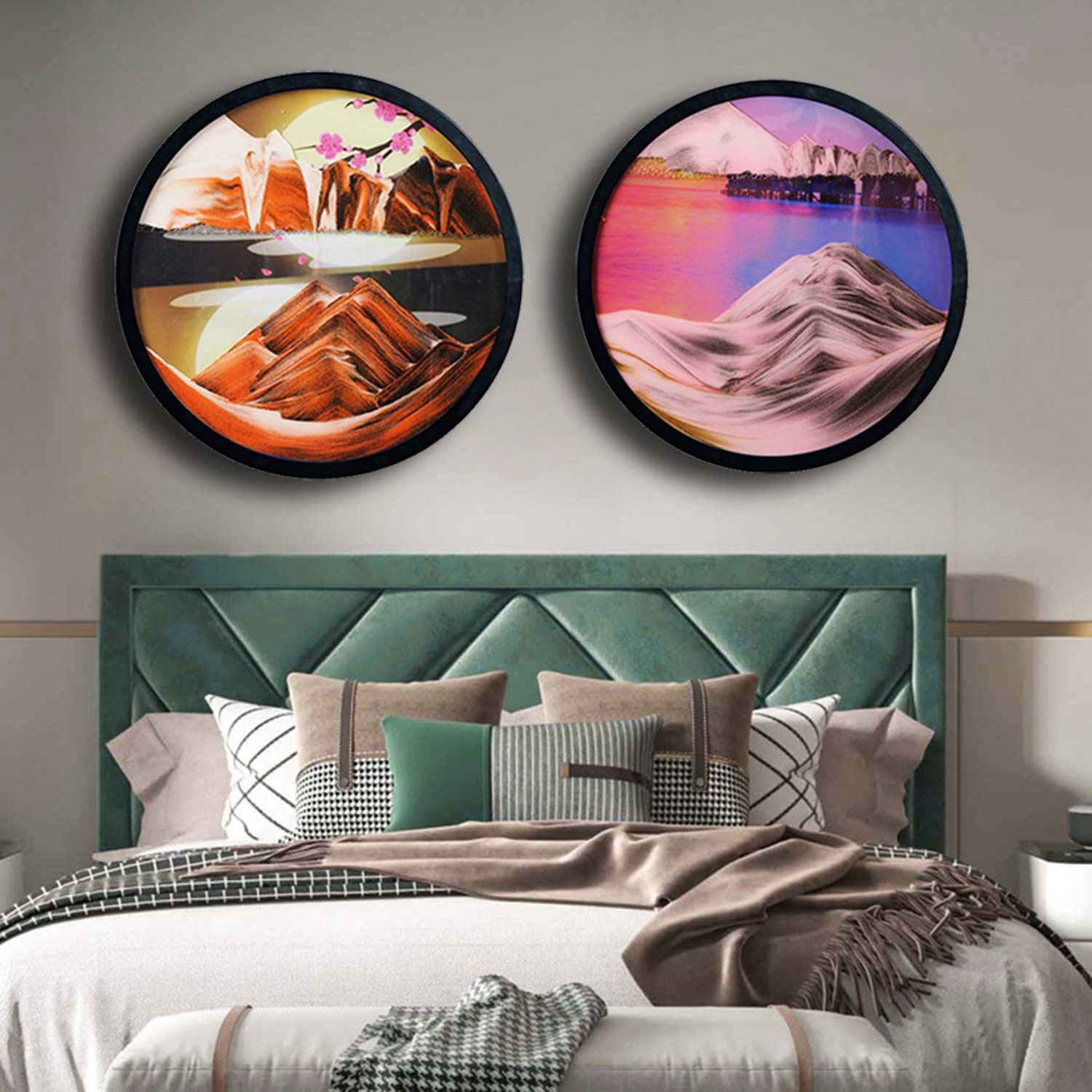 Blue Ocean Moon Landscape Canvas Wall Art Print - Coastal Beach Themed Painting for Bedroom & Living Room Decor - Perfect for Home, Office, and Spa Wall Decoration