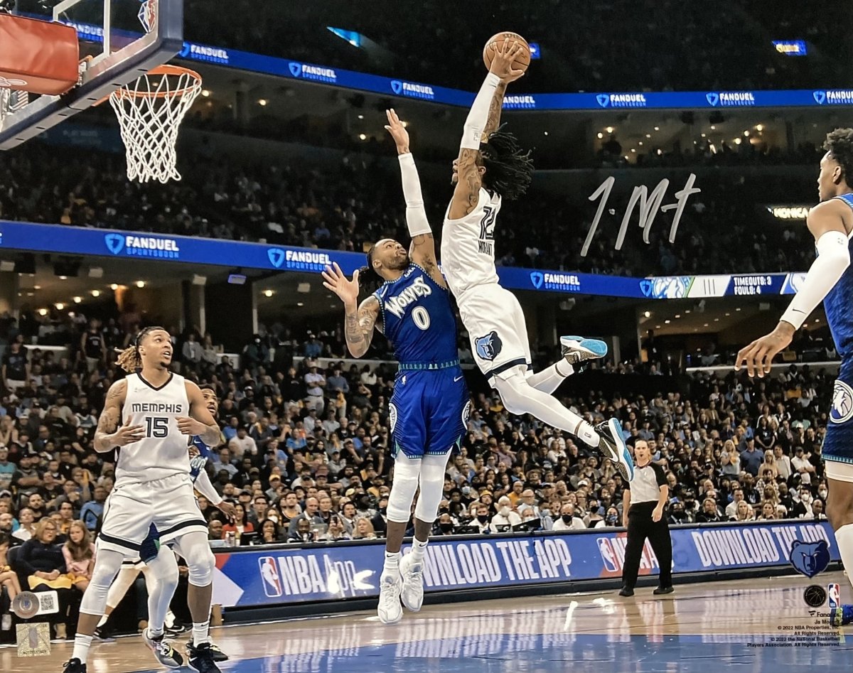 Authentic Ja Morant Signed 16x20 Photo - Memphis Grizzlies vs Minnesota Timberwolves Game - Limited Edition NBA Collectible - Perfect for Sports Memorabilia Fans & Home Decor