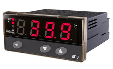 BR6 FNMP4 Digital Temperature Controller - 48x24mm, 100-240VAC, TH 540N/NTC Input, Relay Output - Ideal for HVAC, Refrigeration & Industrial Equipment