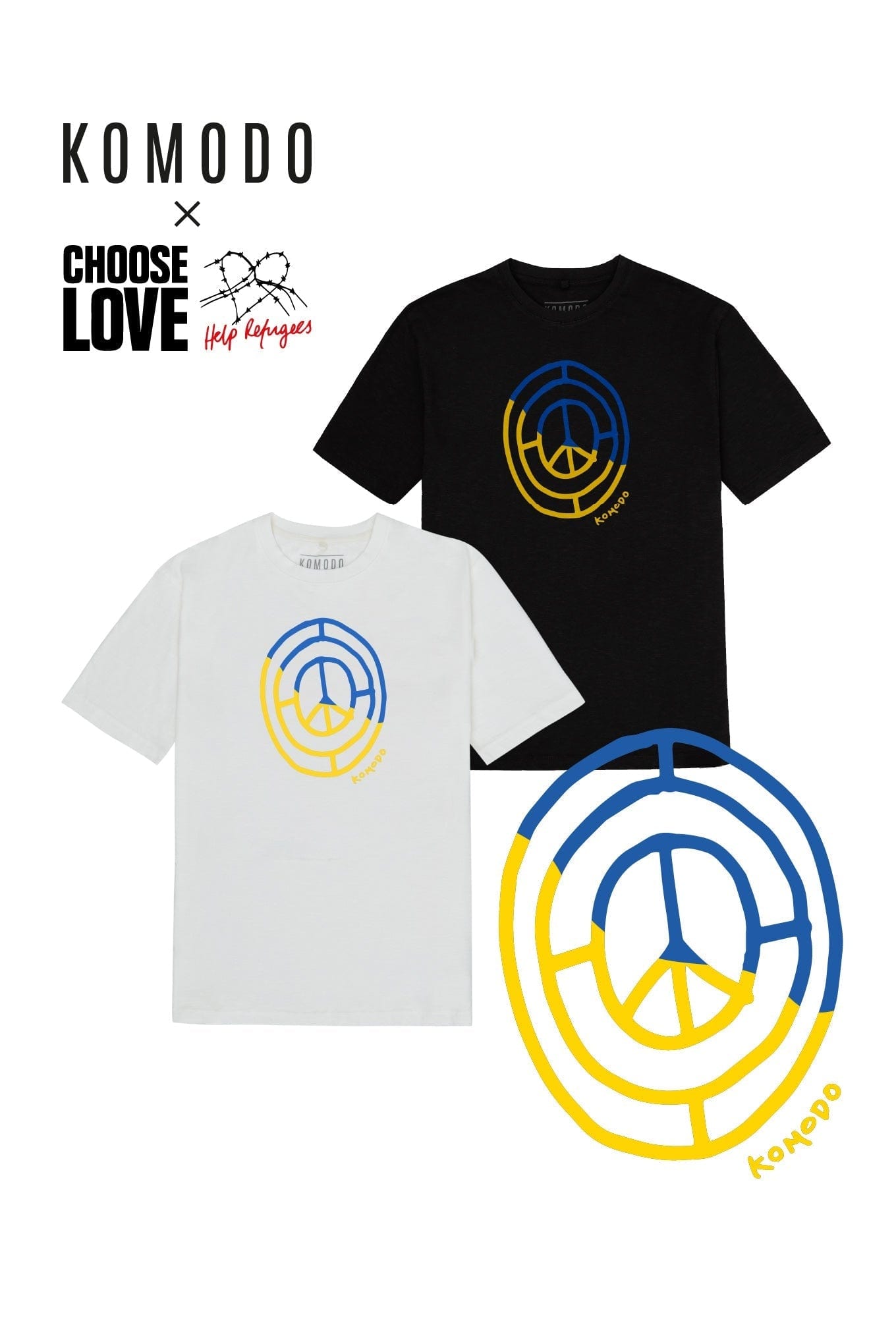 Peace 4 Ukraine Men's Organic Cotton T-Shirt - Eco-Friendly White Tee for Casual Wear & Support Ukraine