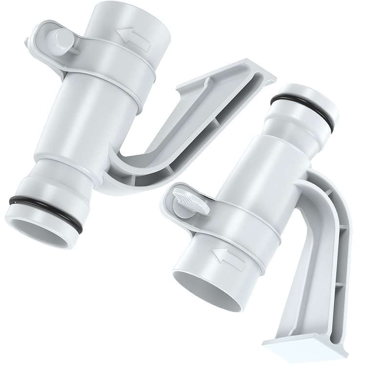 2-Pack 1/4 Inch Pool Hose Support Brackets with Clamp Mount - Heavy Duty Water Pipe Holder for Above Ground Swimming Pools | Perfect for Securing Hoses and Preventing Kinks During Pool Maintenance