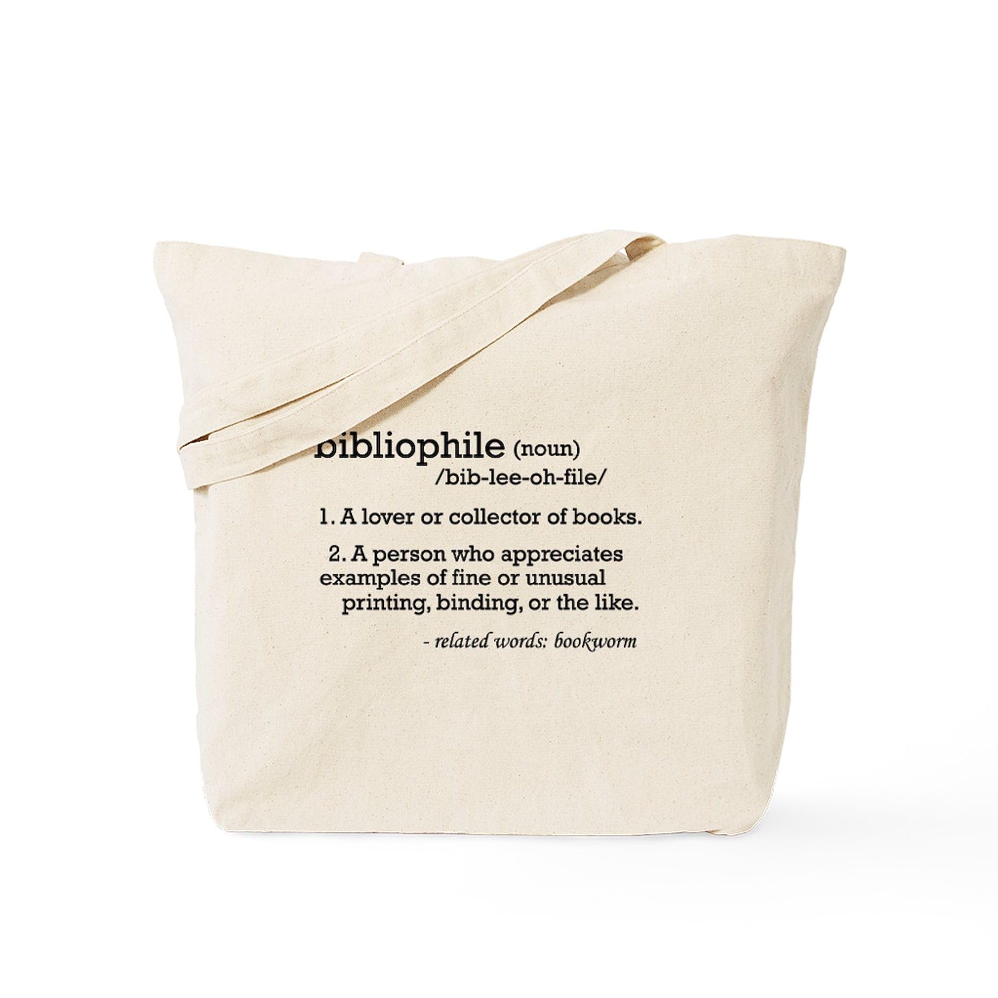 Bibliophile Definition Tote Bag - Natural Canvas Reusable Shopping Bag for Book Lovers - Perfect for Library Visits, Bookstore Trips & Eco-Friendly Grocery Shopping
