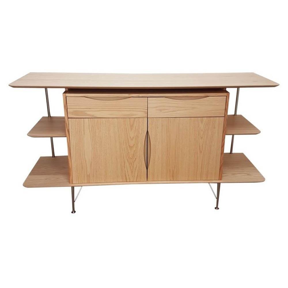 6IXTY2 Scandinavian Style Oak Sideboard Buffet Cabinet - Modern Storage Solution for Dining Room, Living Room & Entryway