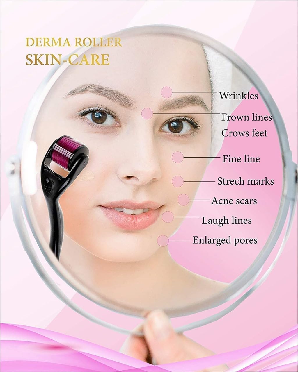 Derma Roller for Anti-Aging & Scar Removal - Micro Needle Roller for Hair Regrowth & Skin Rejuvenation - Facial Exfoliator & Polish Tool (Pack of 2) - Perfect for At-Home Skincare Routine & Professional Treatments