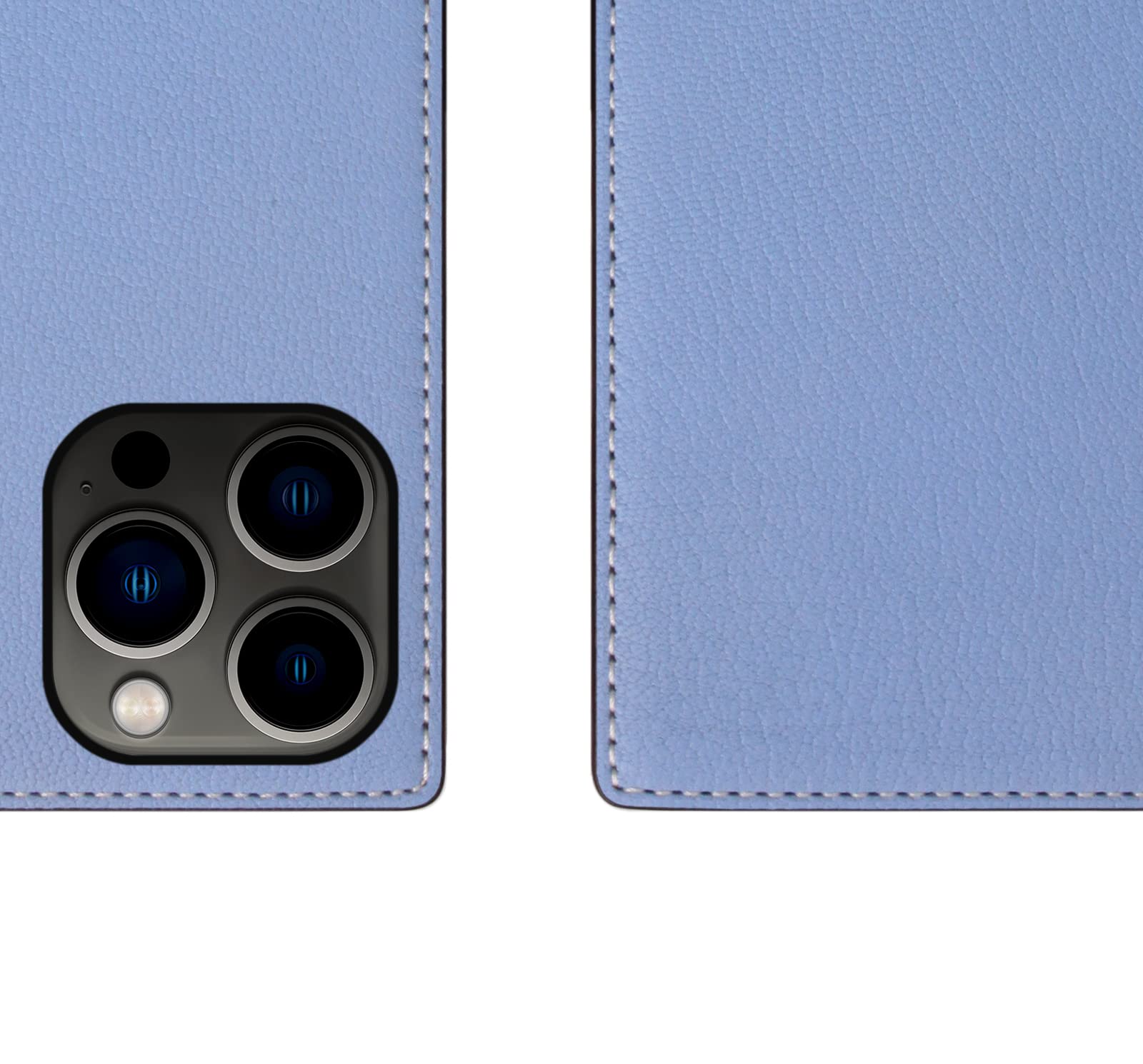 Premium D9 French Chevere Sully Leather Wallet Case for iPhone 12 Pro Max - Handcrafted Genuine Leather Diary Style with 3 Card Slots & Side Cash Pocket | Luxury Protective Phone Cover | Perfect for Business, Travel & Everyday Use (Blue Vista)