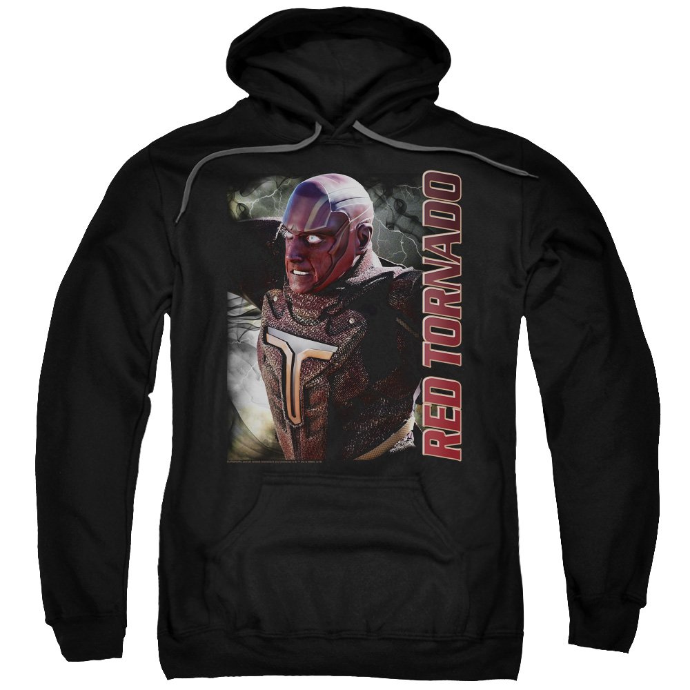 Supergirl - Men's Red Tornado Pullover Hoodie Sweatshirt | DC Comics Superhero Graphic Hoodie | Casual Wear, Cosplay & Gift for Fans