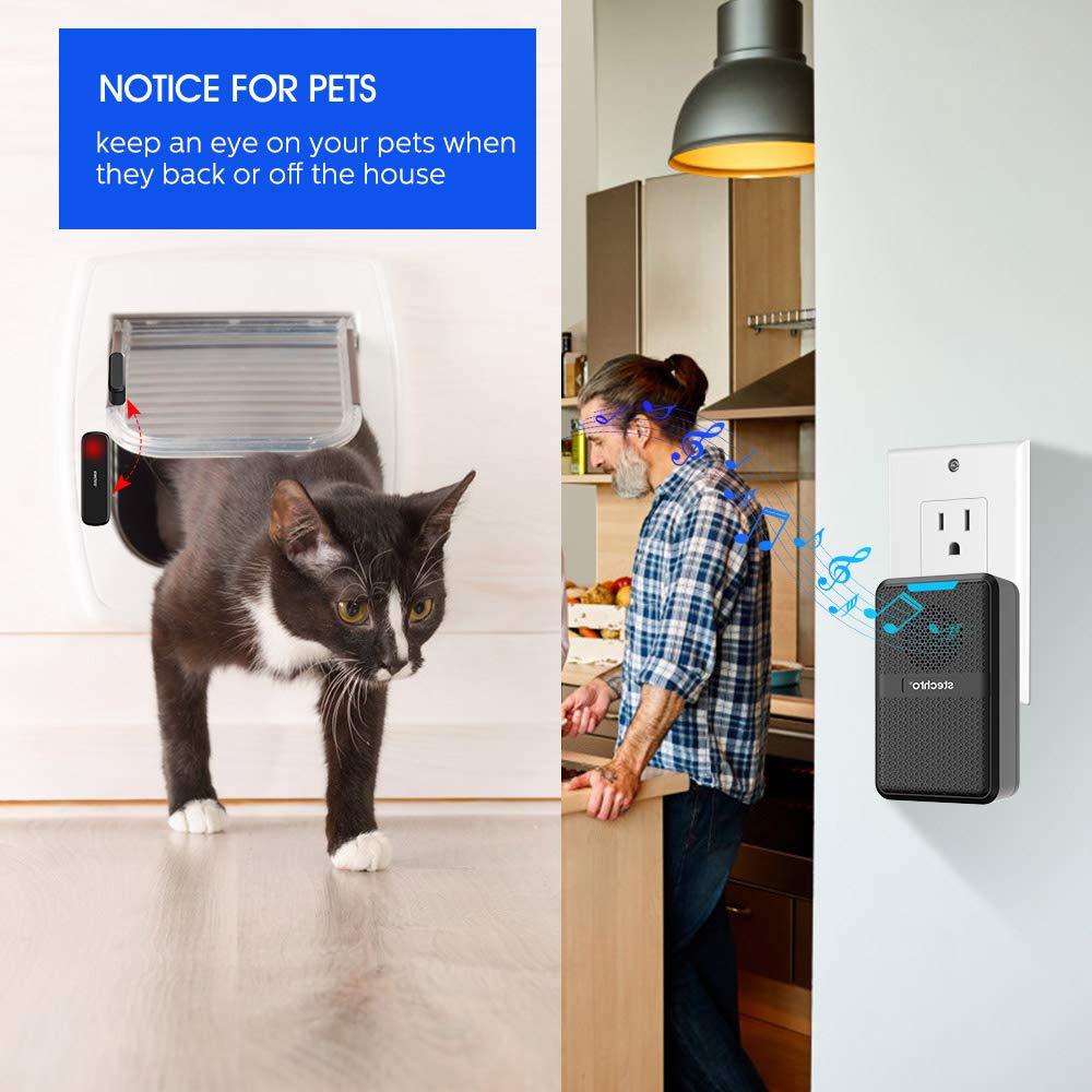 Wireless Door Chime Sensor (Sensor Only) - Compatible with STECHRO Door Chime Receiver | Easy DIY Installation for Home Security & Smart Alerts | Perfect for Apartments, Offices & Smart Home Systems