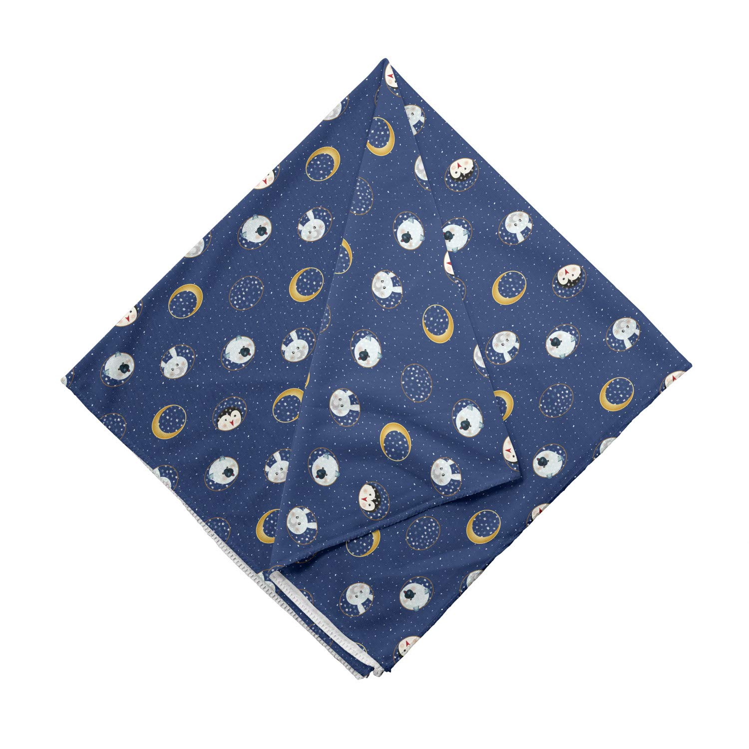Ambesonne Unisex Kids Bandana - Cute Bunny Polar Bear Penguin Print Head & Neck Scarf for Boys & Girls - Perfect for Outdoor Play, Costume Parties & Everyday Fashion Accessory