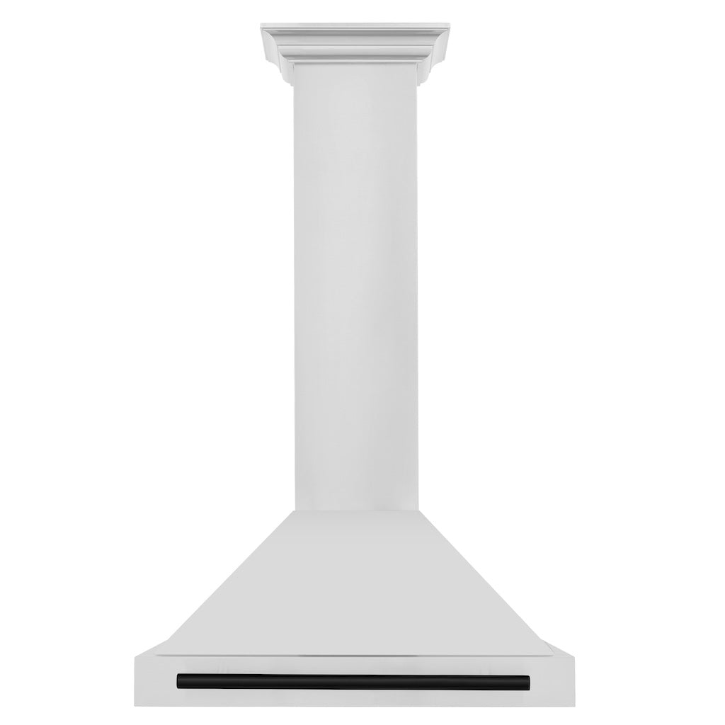 ZLINE KB4STZ MB Autograph Edition Convertible Range Hood - Stainless Steel with Matte Black Accents | Professional Kitchen Ventilation for Modern Homes | Perfect for Gas Stoves, Cooking Areas & Open Concept Kitchens