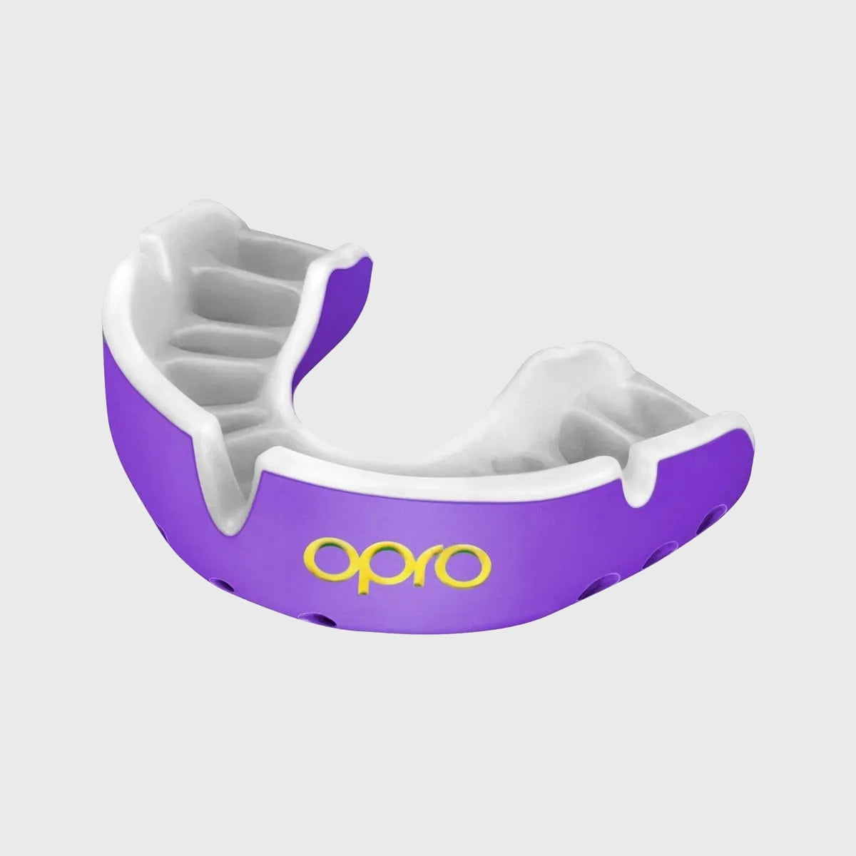 Opro Gold Mouthguard for Sports & Teeth Grinding - Purple & White - Perfect for Boxing, MMA, and Nighttime Teeth Protection