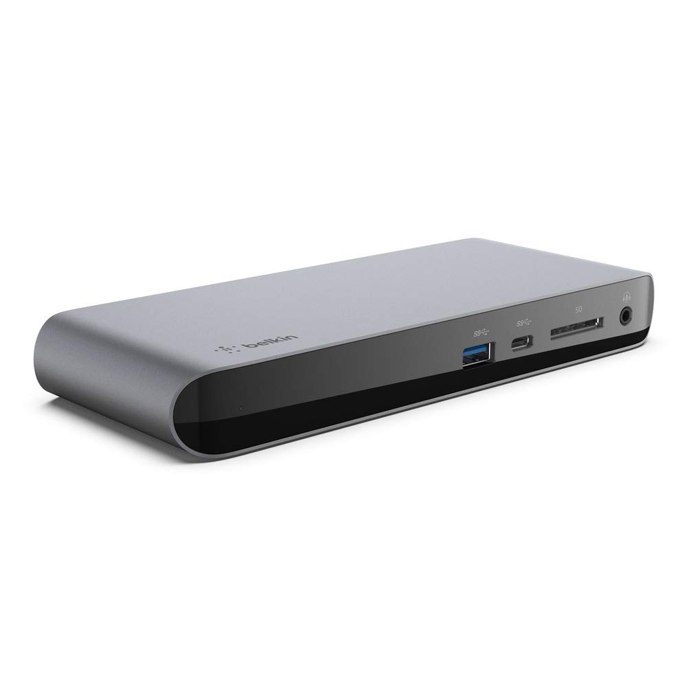 Belkin Thunderbolt 3 Dock Pro - USB-C Docking Station for Mac & Windows with 85W Charging | Dual 4K @60Hz, 40Gbps Transfer Speed | Includes Ethernet, SD Card Reader & Audio Ports | Perfect for Home Office, Video Editing & Multi-Monitor Setup