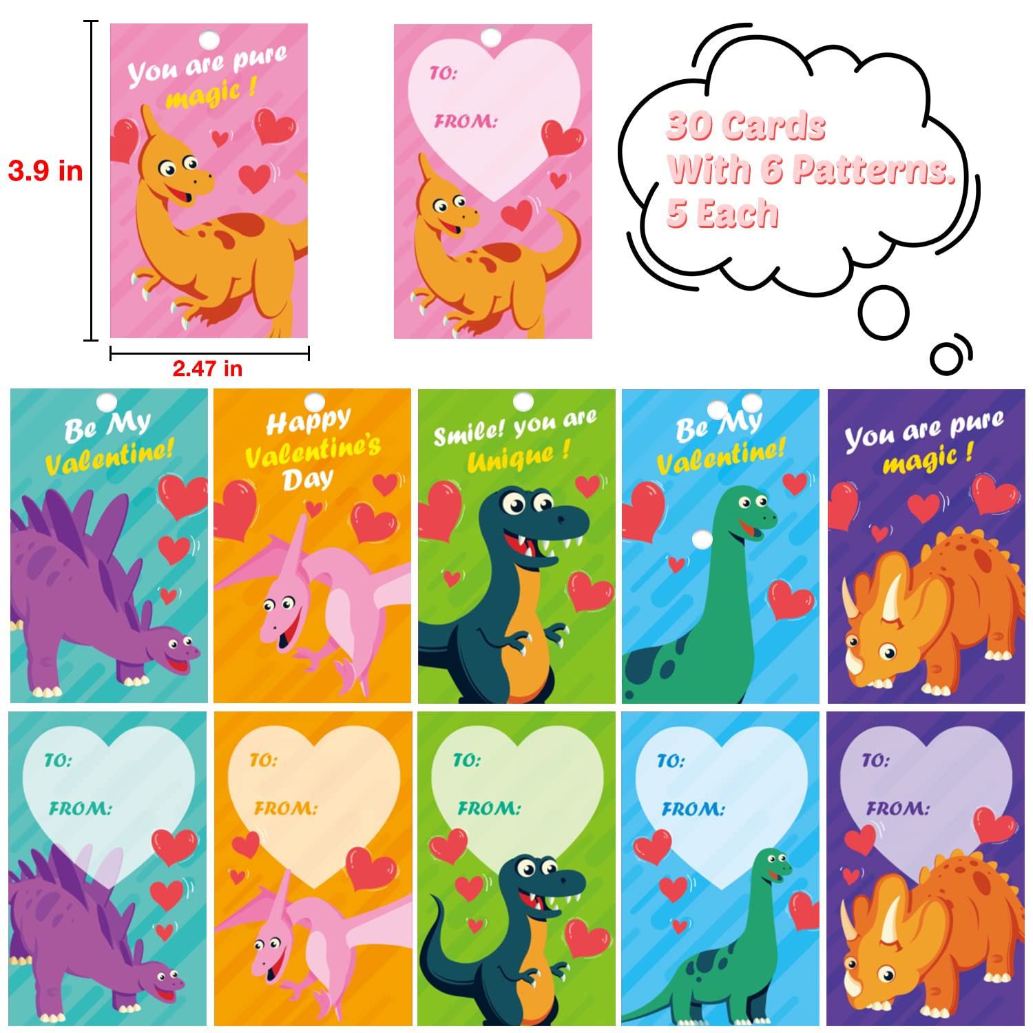 28 Pack Easter Dinosaur Keychains with Cards - Cute Dinosaur Toys for Kids, Valentine's Day Gifts, Classroom Exchange Prizes & Easter Party Favors for Boys and Girls | Perfect for School Events, Birthday Parties & Holiday Celebrations