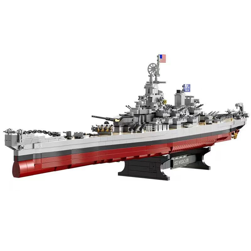USS Missouri Iowa-Class Battleship Model Kit - 1/350 Scale Military Ship Building Set for Collectors & History Enthusiasts | Perfect for Display, Gifts & WWII Historical Dioramas