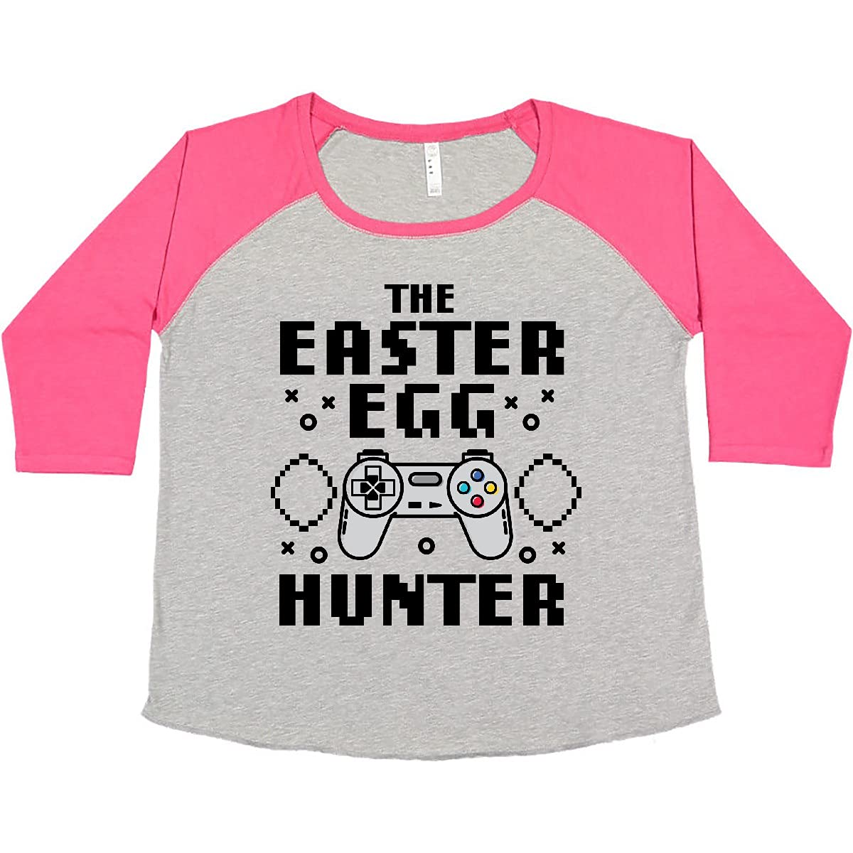 Inktastic Happy Easter The Easter Egg Hunter Gamer Women's Plus Size T-Shirt - Fun Easter Egg Hunting Outfit for Women Gamers & Holiday Party Wear