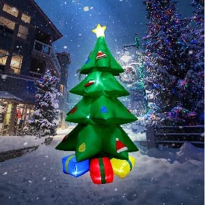 TRMESIA 10ft Inflatable Christmas Tree with LED Lights - Holiday Lawn Decoration for Indoor/Outdoor Parties, New Year & Xmas Decor - Perfect for Yard Displays, Gift Boxes & Seasonal Clearance Sales