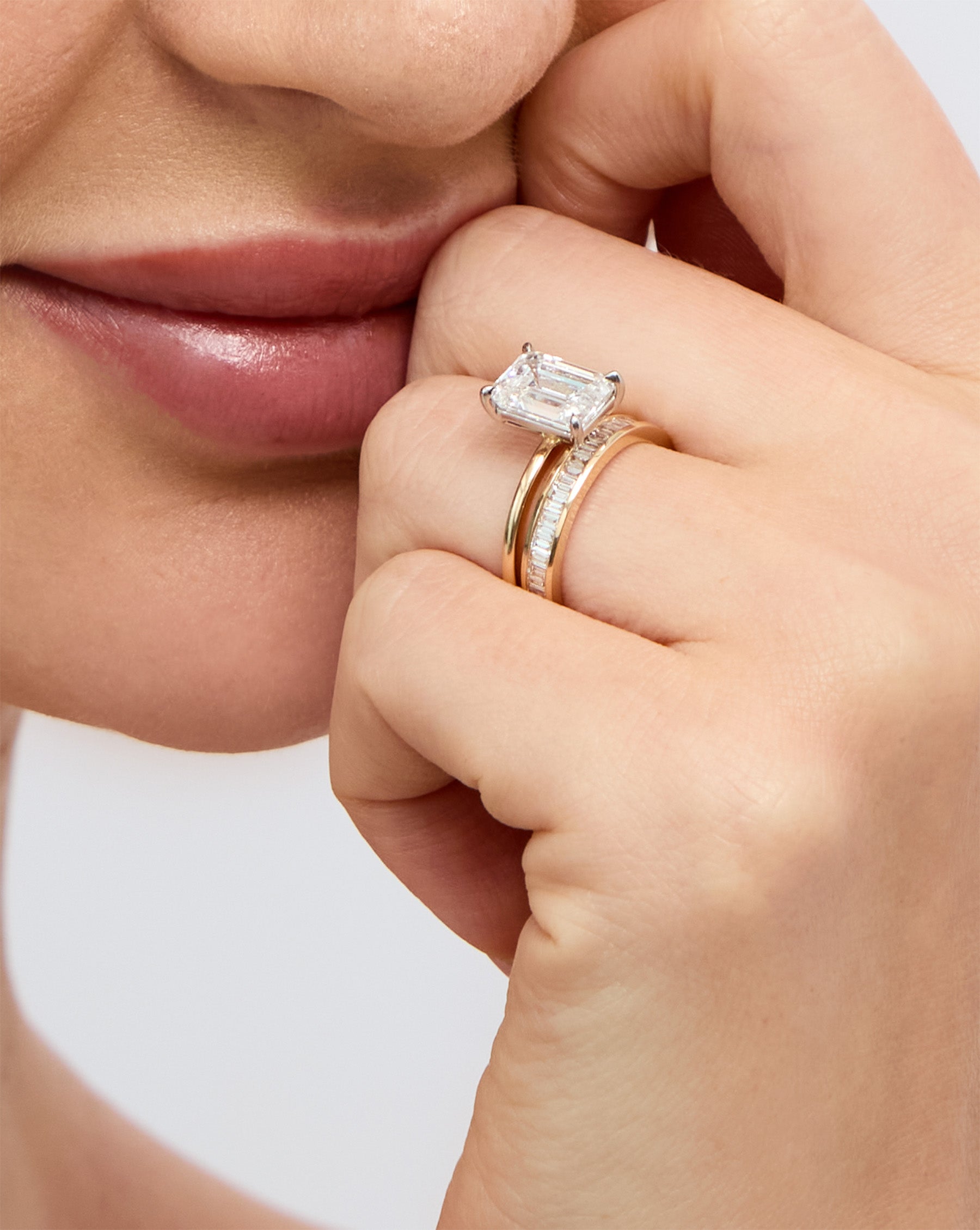 Baguette Diamond Channel Set Half Band Ring - Elegant Wedding, Engagement & Anniversary Jewelry Gift for Women